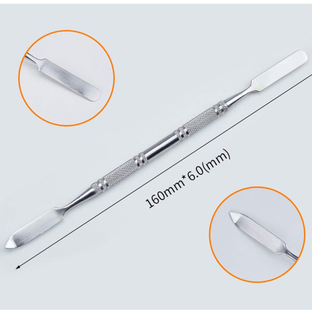 Milisten Professional Stainless Steel Makeup Mixing Tool - Foundation Blender, Nail Art & Skincare Spatula for Seamless Beauty Application - Perfect for Makeup Artists, DIY Manicures & At-Home Skincare Routines