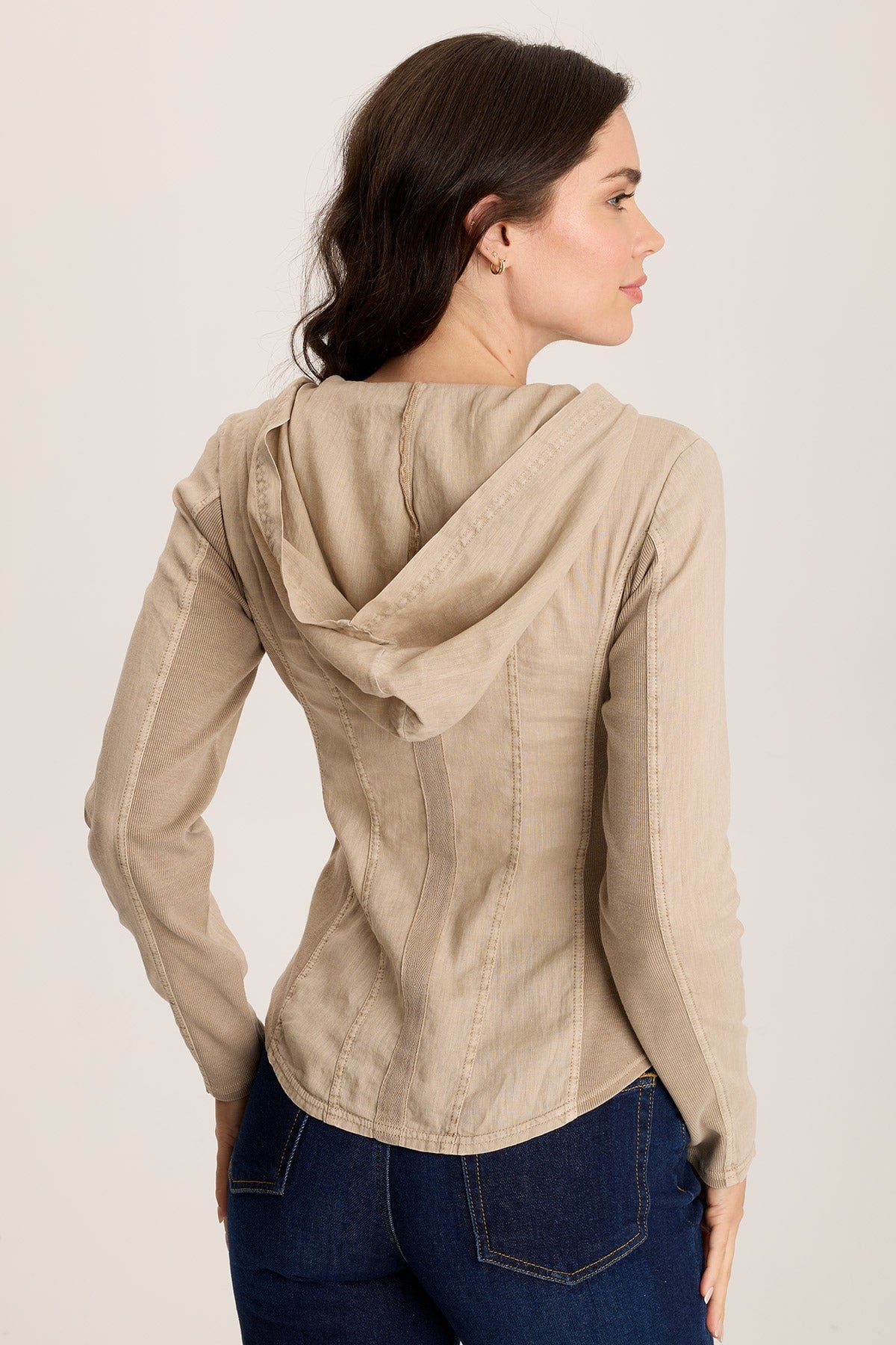Balvino Women's Linen Ruched Cord Jacket - Lightweight Summer Blazer for Office, Travel & Casual Outfits