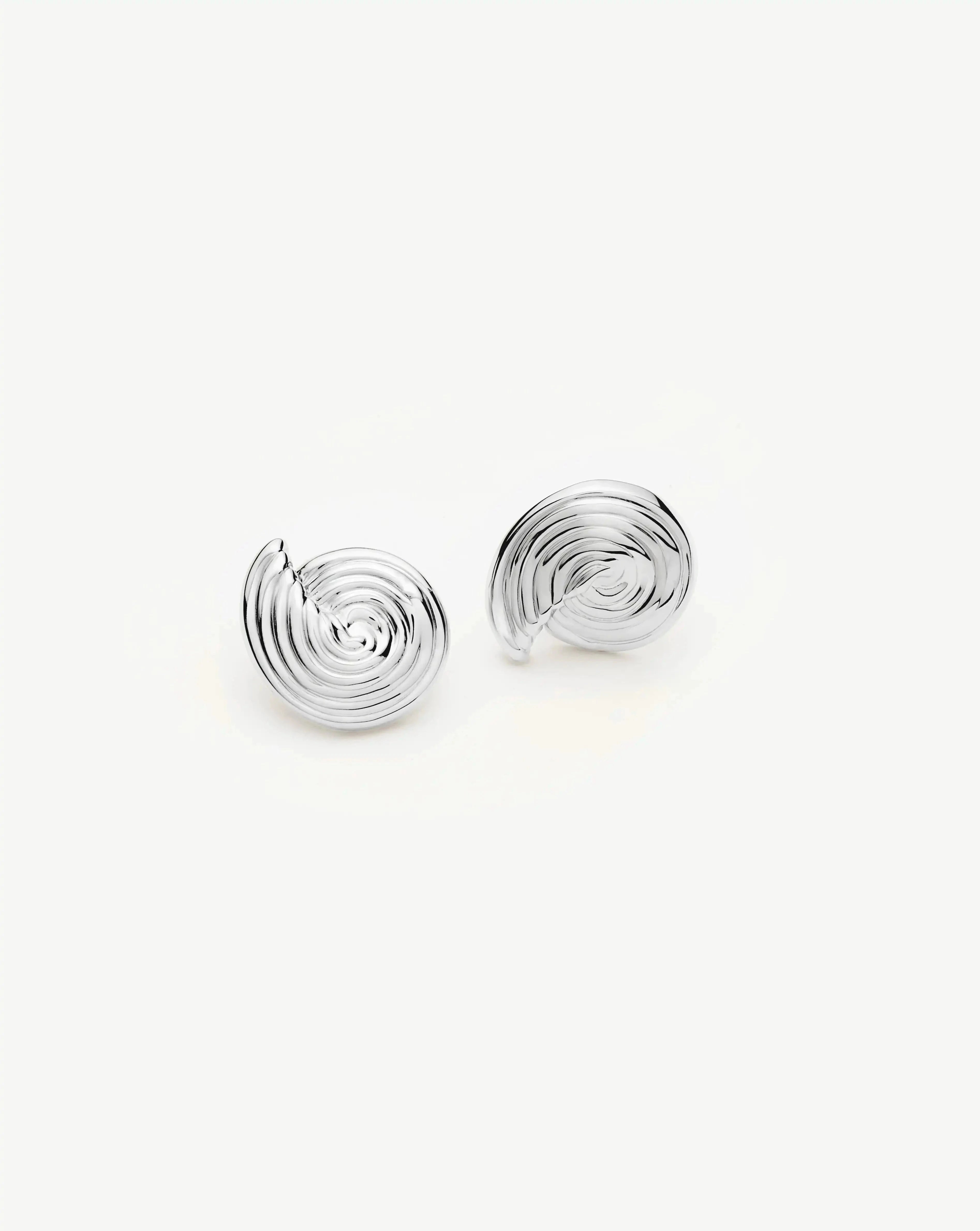 Spiral Small Stud Earrings for Women - Silver Plated Hypoallergenic Earrings | Perfect for Everyday Wear, Gift Giving & Special Occasions