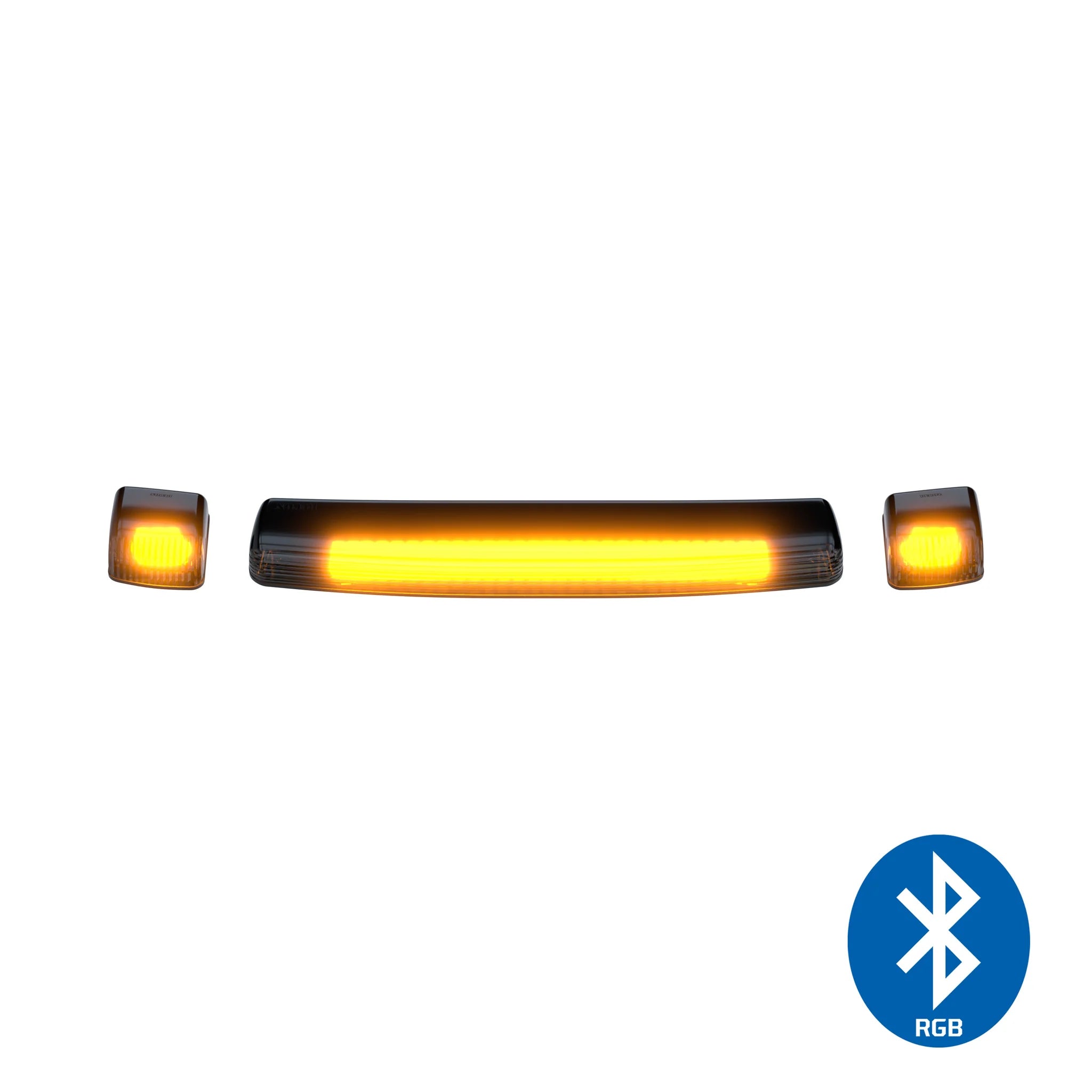 GMC & Chevy 15-19 (3rd Gen) Heavy Duty Smoked Cab Roof Light Lens with RGB Multi-Color High Power LEDs - Upgrade for Trucks, Off-Roading & Night Driving