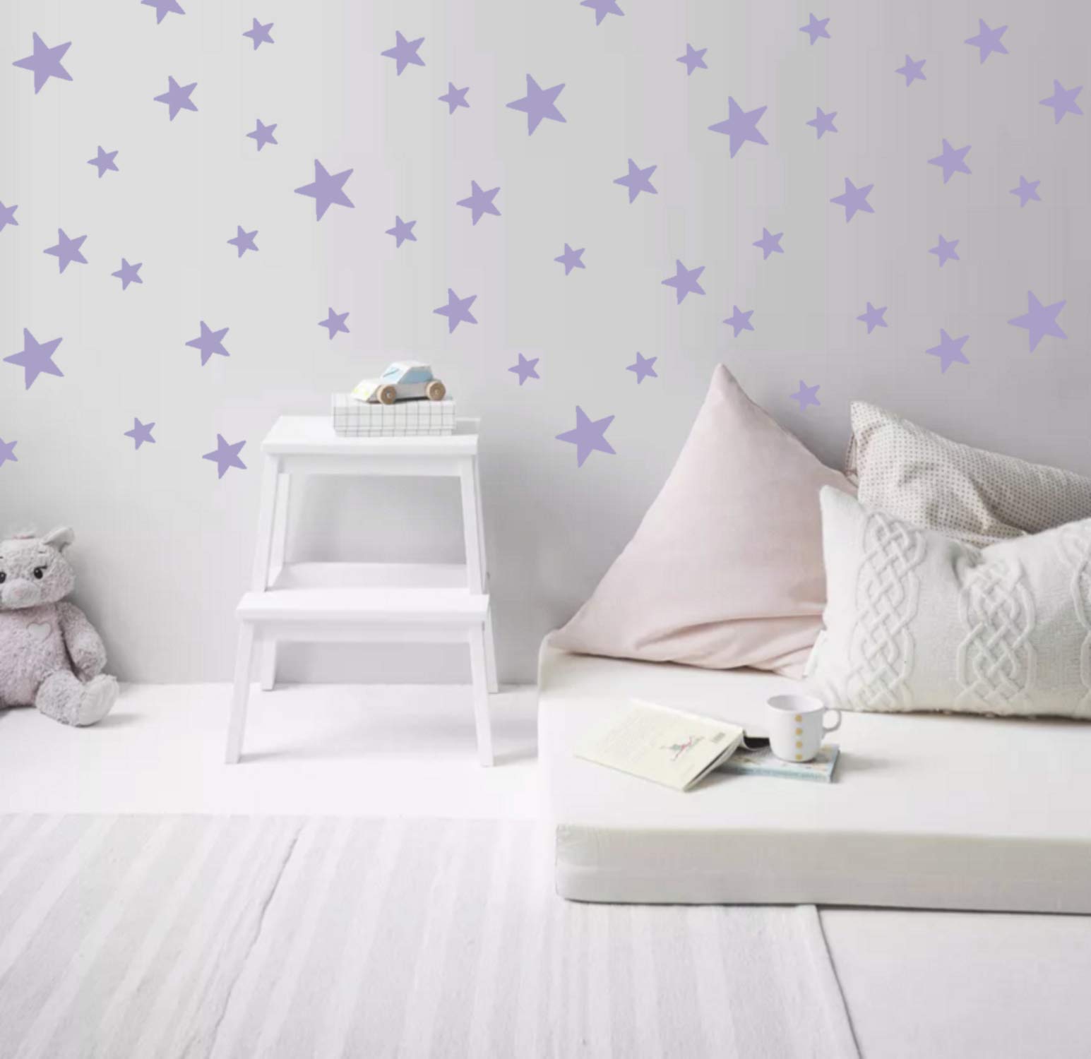 Star Wall Decals - Peel and Stick Wall Stickers for Nursery & Kids Room Decor | Easy DIY Wall Art for Baby Bedroom & Playroom