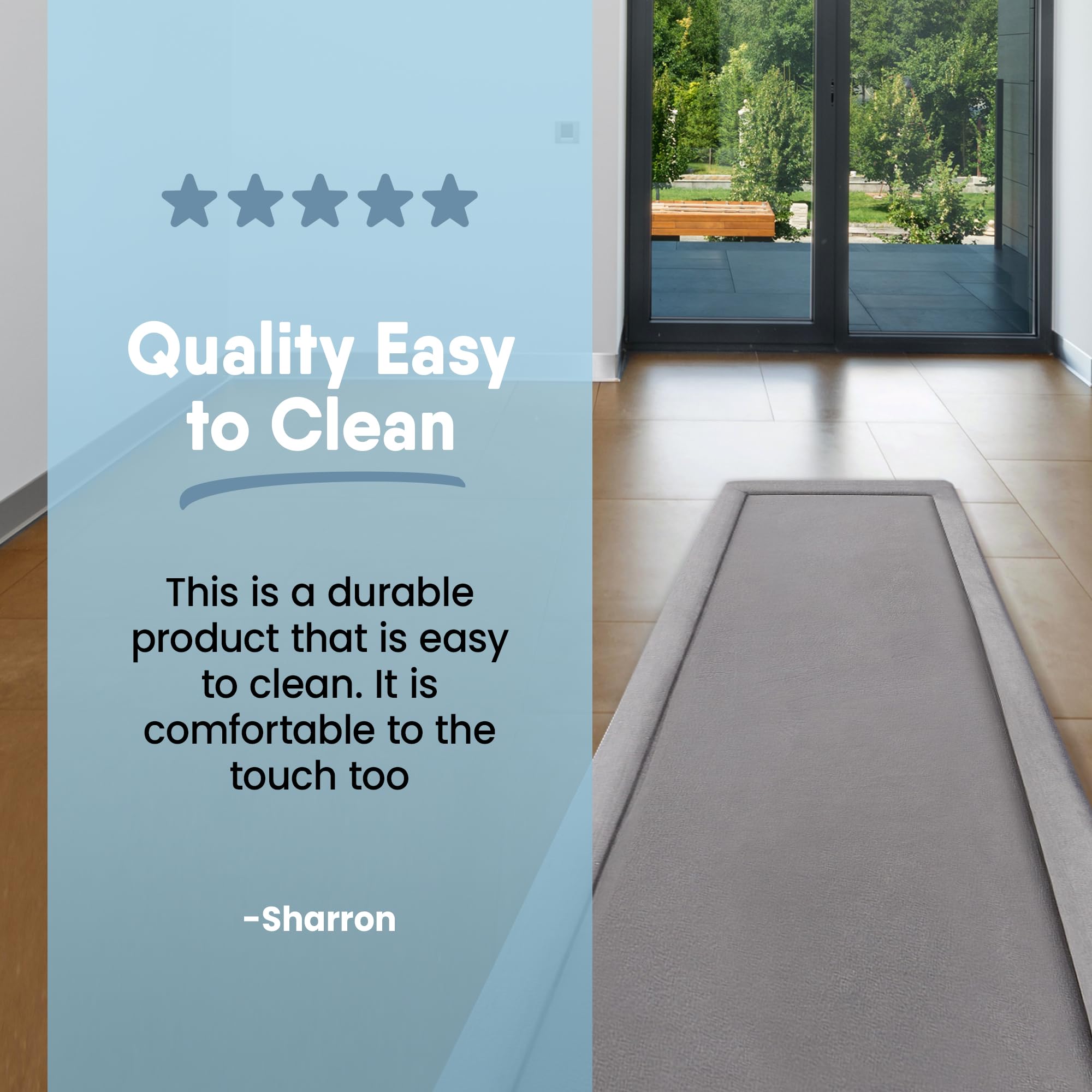 MICRODRY Memory Foam Area Rug - Soft Microfiber Carpet with Built-in Rug Pad, Fade & Stain Resistant - Perfect for Living Room, Bedroom, Kids Room (2'x6', Dark Grey) - Adds Comfort & Style to Your Home Decor