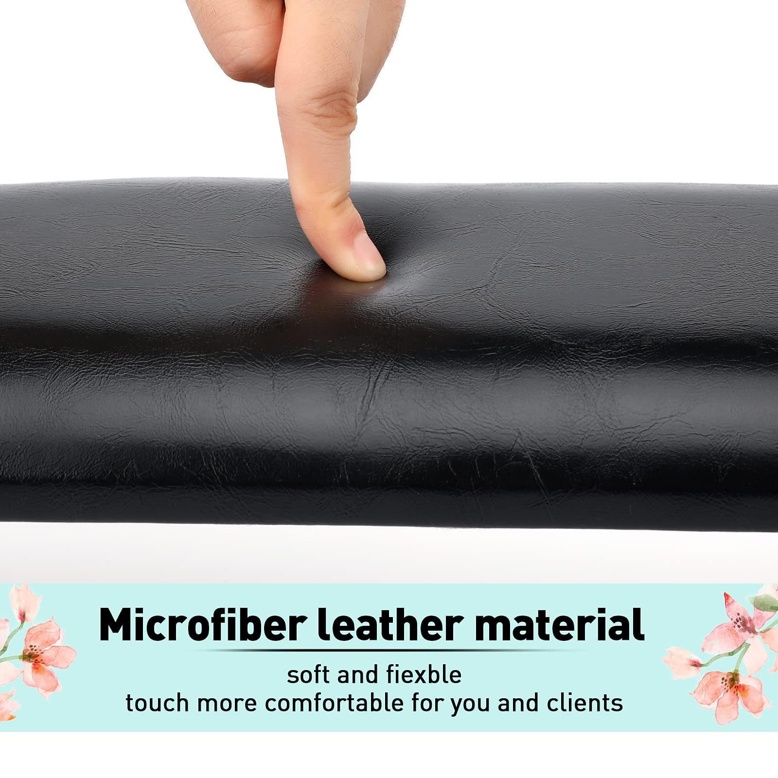 Premium Nail Arm Rest for Acrylic & Gel Manicures - Large Hand & Foot Support Cushion with Soft Microfiber Leather - Perfect for Salon, Home Nail Art & Pedicure Stations