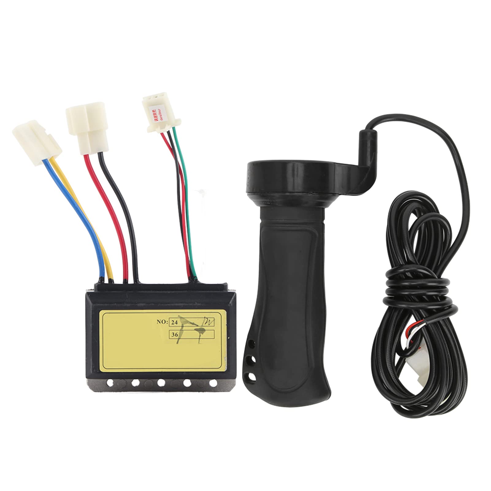 Tinje Electric Bike Controller Set - Aluminum & Plastic 3-Wire Brush Controller with Extended Cable & Hand Grip for E-Bikes, Scooters & Electric Cars | Perfect for Commuting, Urban Riding & Off-Road Adventures
