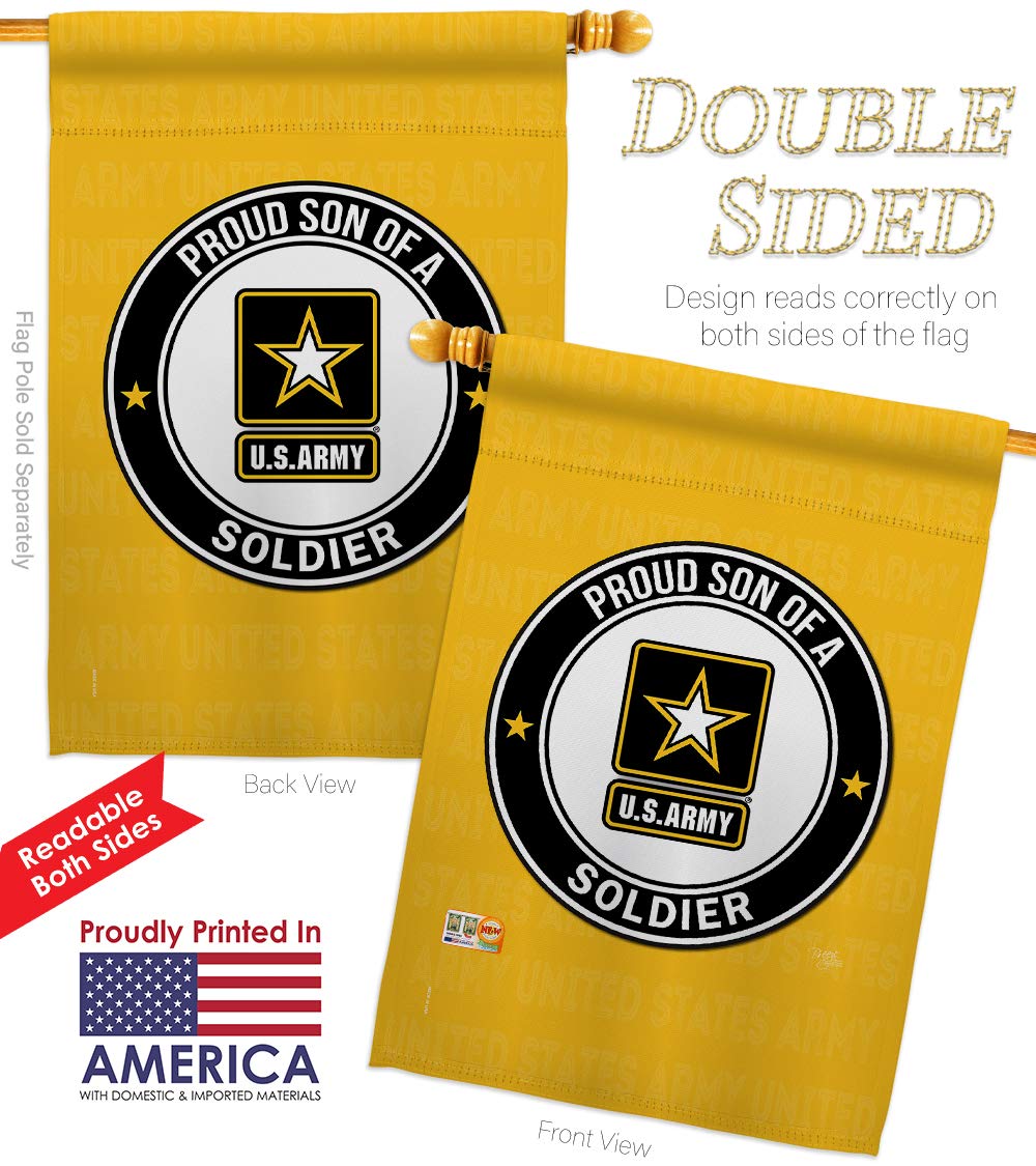 US Army Soldier Garden Flag Kit - Double-Sided 28x40 Inch Military House Banner for Armed Forces, Rangers & Veterans - Patriotic Yard Decoration Made in USA | Perfect for Memorial Day, Veterans Day & Front Porch Displays