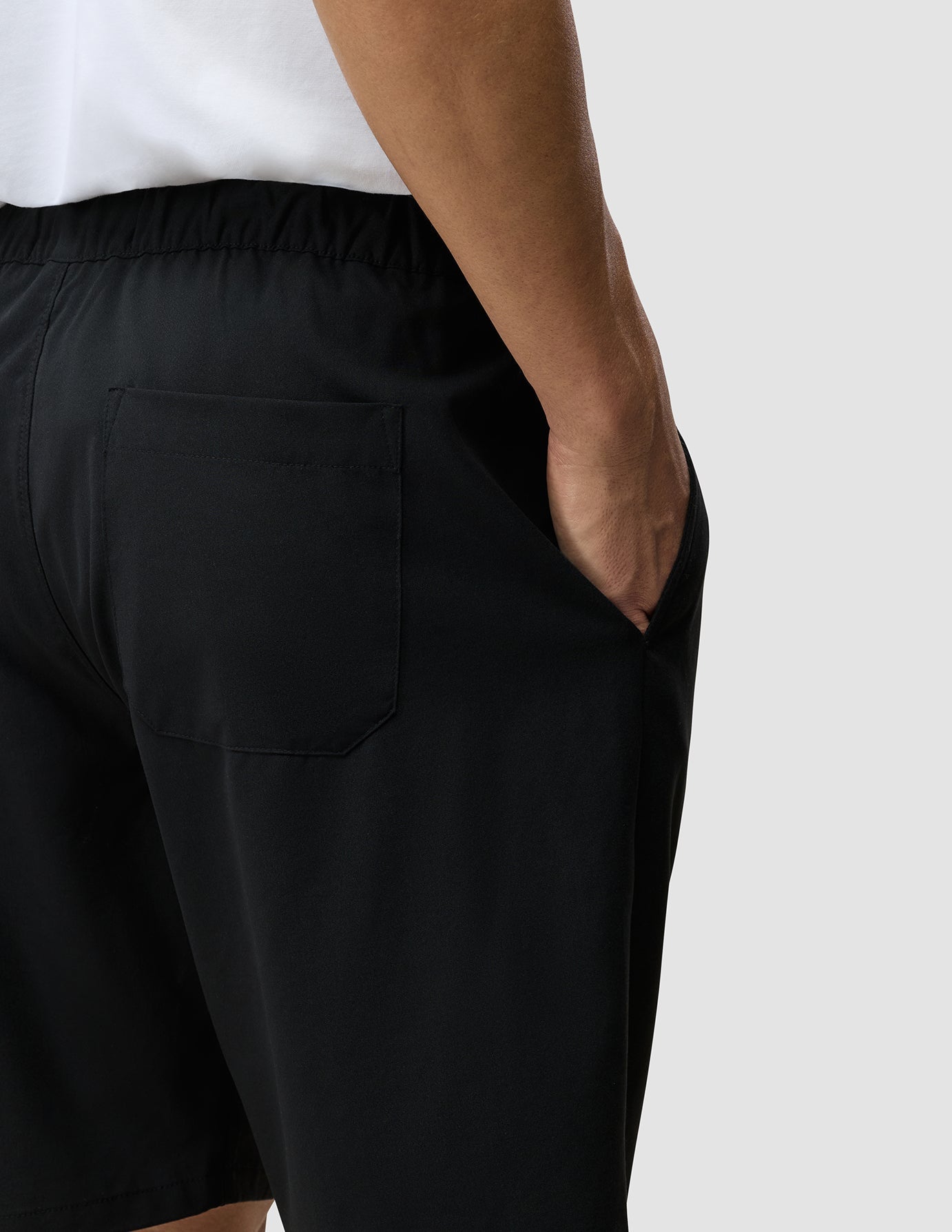 Tech Linen Elastic Shorts for Men - Comfortable Stretchable Summer Casual Short Pants - Perfect for Outdoor Activities, Travel & Lounge Wear