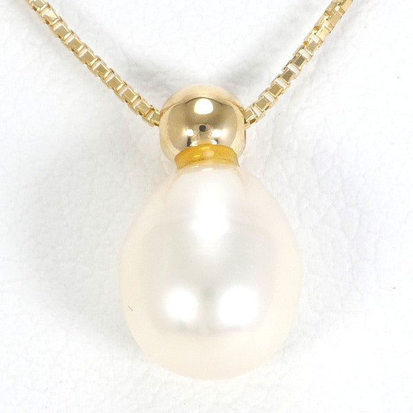 18K Yellow Gold Pearl Necklace for Women - Elegant Cultured Pearl Jewelry Gift for Wedding, Anniversary & Special Occasions