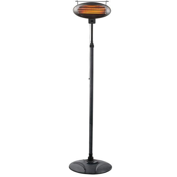 Adjustable Height Freestanding Electric Patio Heater - Tall Outdoor Heater for Patio, Deck & Garden - Perfect for Cold Evenings & Outdoor Gatherings