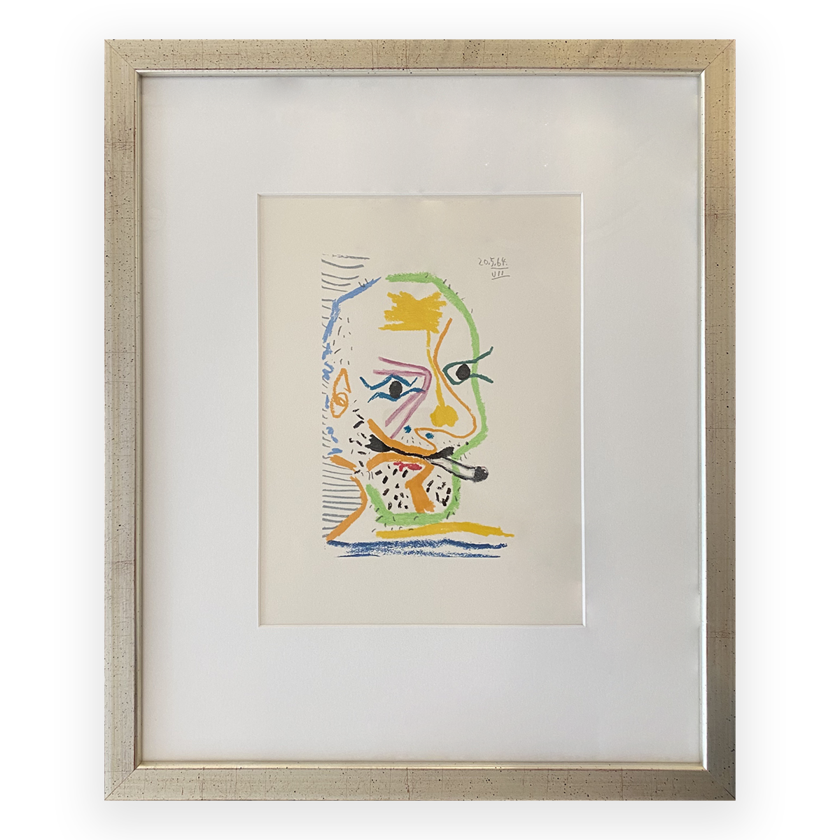 Framed Pablo Picasso Le Gout de Bonheur Drawings - High Quality Art Reproduction for Home & Office Decor - Perfect for Living Room, Bedroom, or Gallery Wall Display