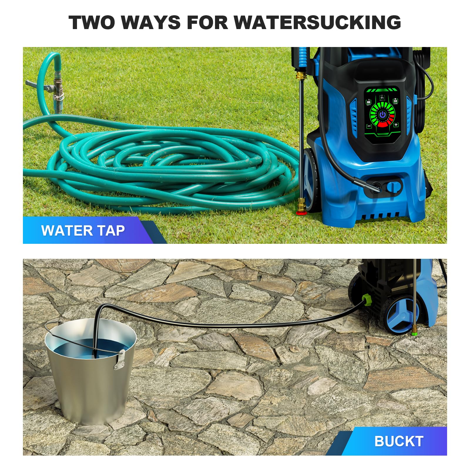 2025 Electric Pressure Washer 4500 PSI Max 3.2 GPM with RC Adjustable Pressure, 4 Nozzles & 500ml Foam Cannon - Portable Power Washer for Cars, Patios, Driveways, Home Exterior, Deck Cleaning & Outdoor Surface Washing