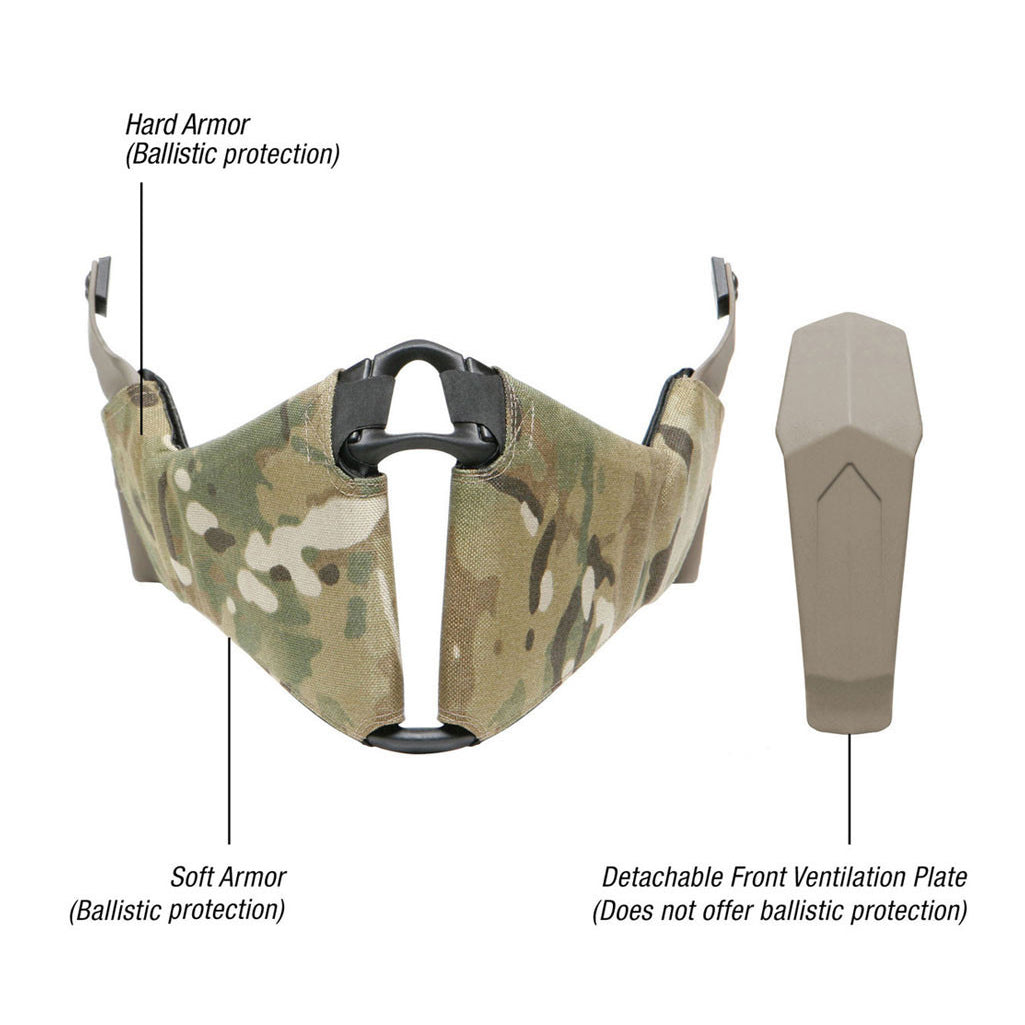 Ops Core Gunsight Mandible FAST Helmet Accessory - Compatible with FAST SF & XP Helmets for Tactical & Airsoft Use