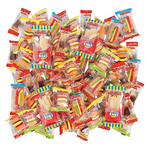 eFrutti Hot Dogs, Hamburgers & Cola Gummy Candy Mega Mix - 70 Piece Assortment | Fun Party Snacks for Kids, Movie Nights & Halloween Treats