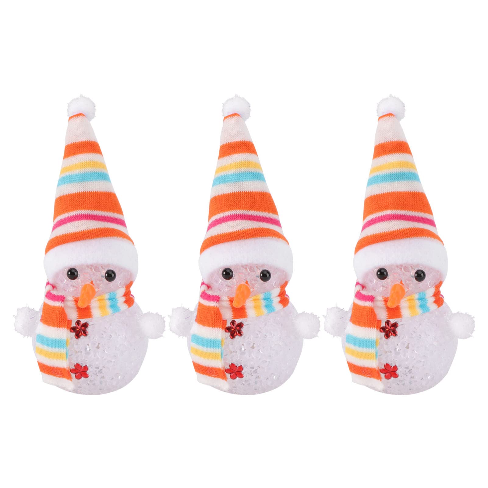 iBasenice LED Snowman Lamp - 3 Pack Creative Snowman Shaped Night Light, Christmas Themed Decoration for Home, Party & Festive Lighting - Perfect for Holiday Decor, Bedroom, Living Room & Gift Giving