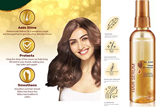 Tangle Free & Frizz Control Hair Serum for All Hair Types - Smooth & Shine for Daily Styling & Heat Protection