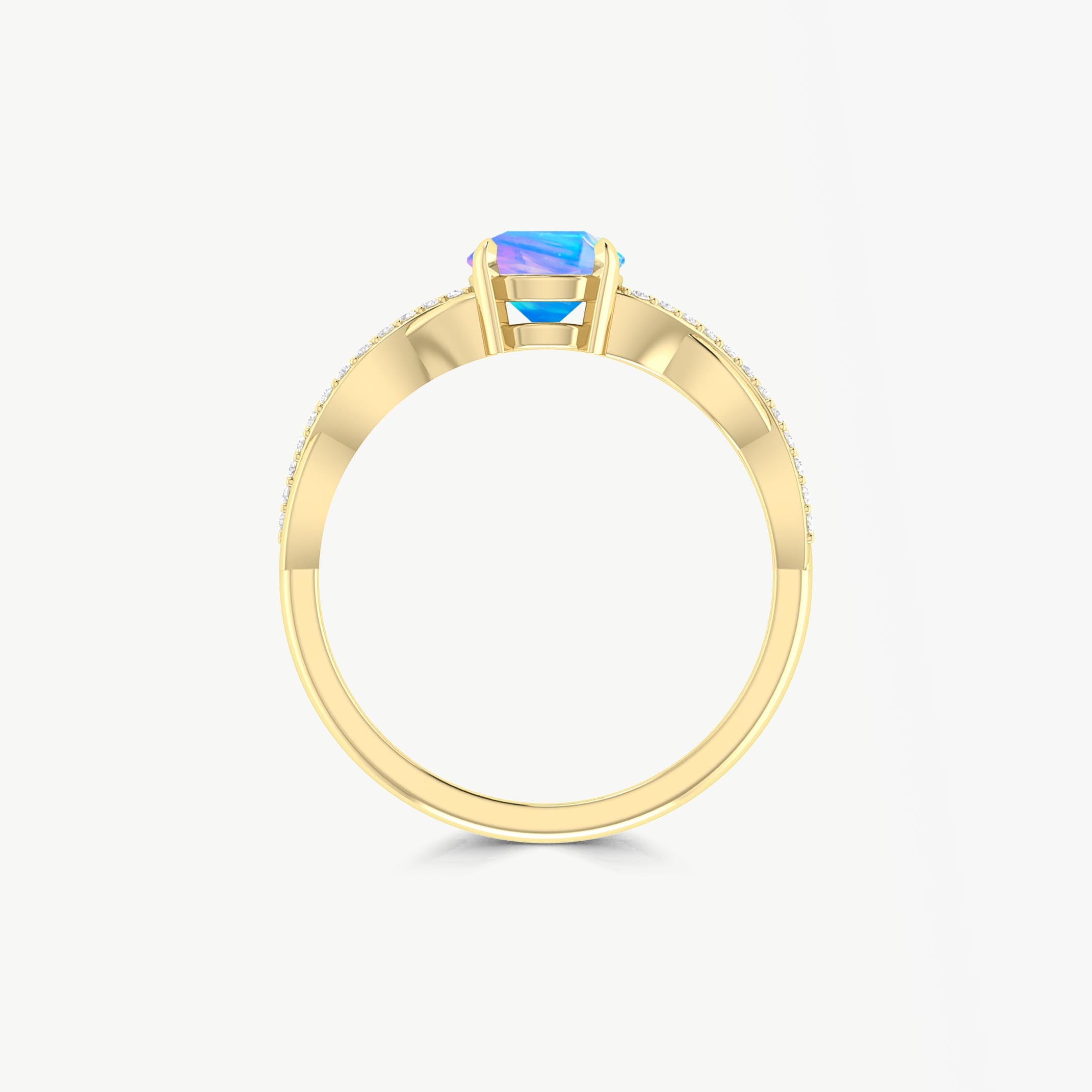 Tiny Round Black Fire Ethiopian Opal Engagement Ring – Elegant Wedding Band for Women, Perfect for Proposals, Anniversaries & Special Occasions