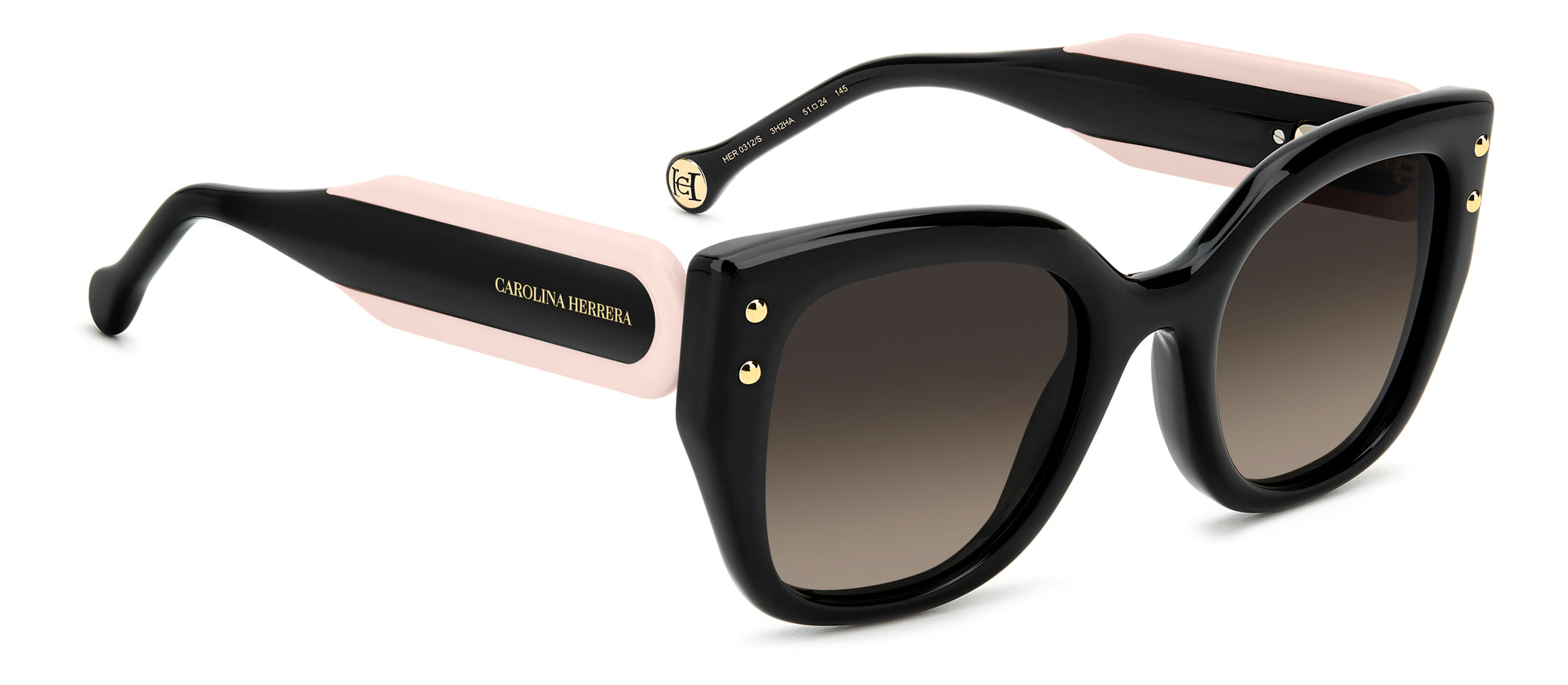 Carolina Herrera HER 0312/S Women's Luxury Sunglasses - UV Protection, Polarized Lenses for Driving, Beach & Outdoor Fashion Accessories