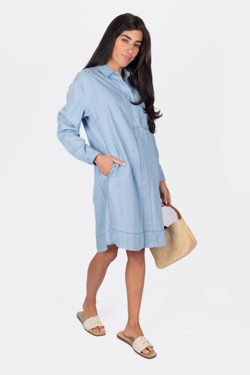 Parker Chambray Dress Size 37 - Women's Casual Summer Dress for Outdoor, Office & Party Wear