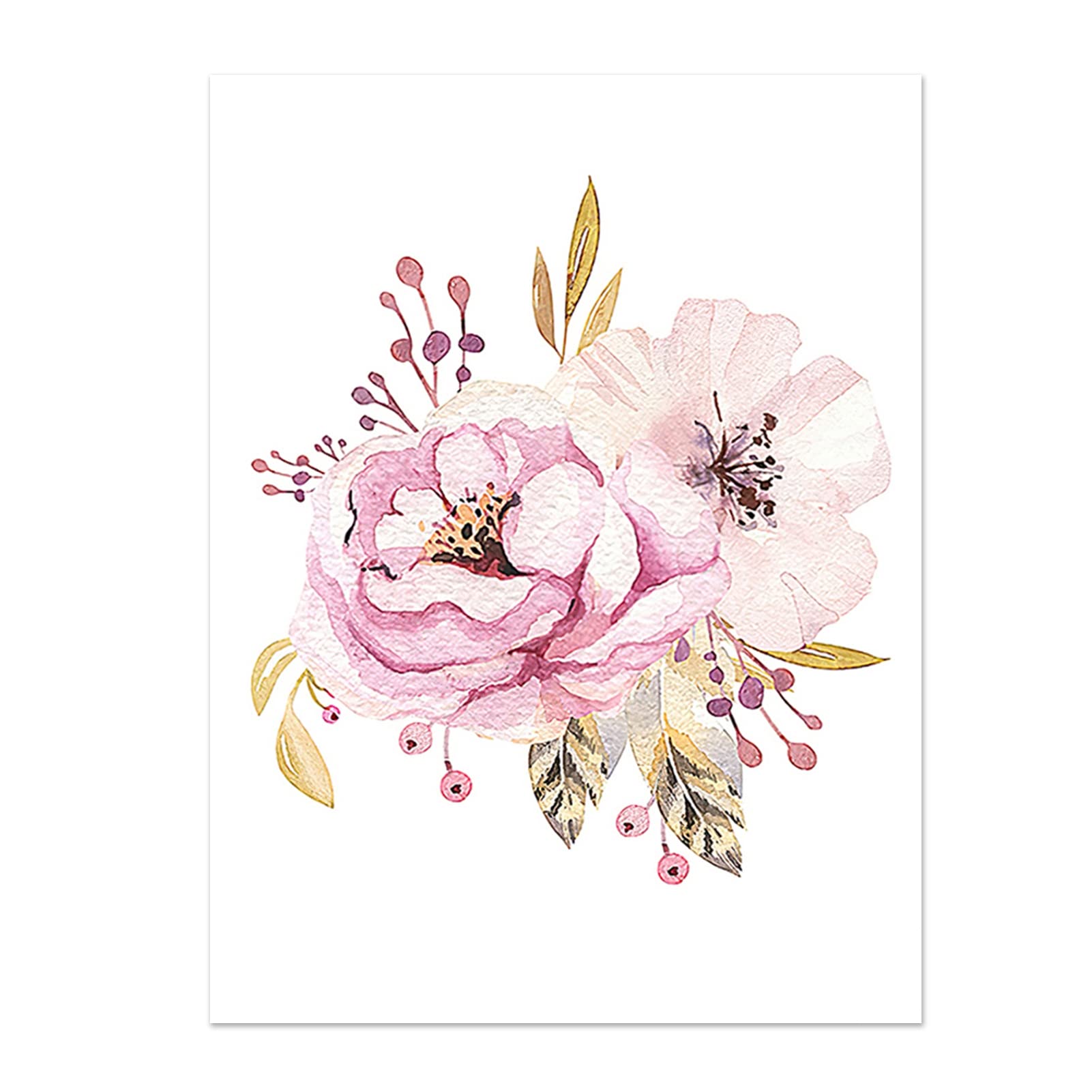 Peony Floral Abstract Wall Art Painting - Tear Resistant Fabric Poster for Home Decor | Perfect for Living Room, Bedroom & Office Wall Decor