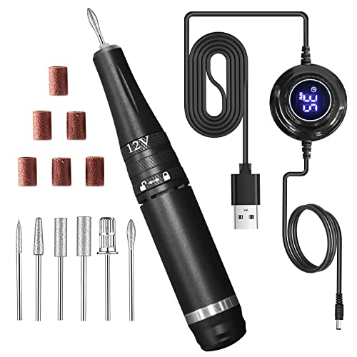 Professional Electric Nail Drill Machine Kit - 35000 RPM Adjustable Efile with 6 Sanding Bands & 6 Drill Bits | Perfect for Home Manicures, Salon Nail Art & DIY Nail Care