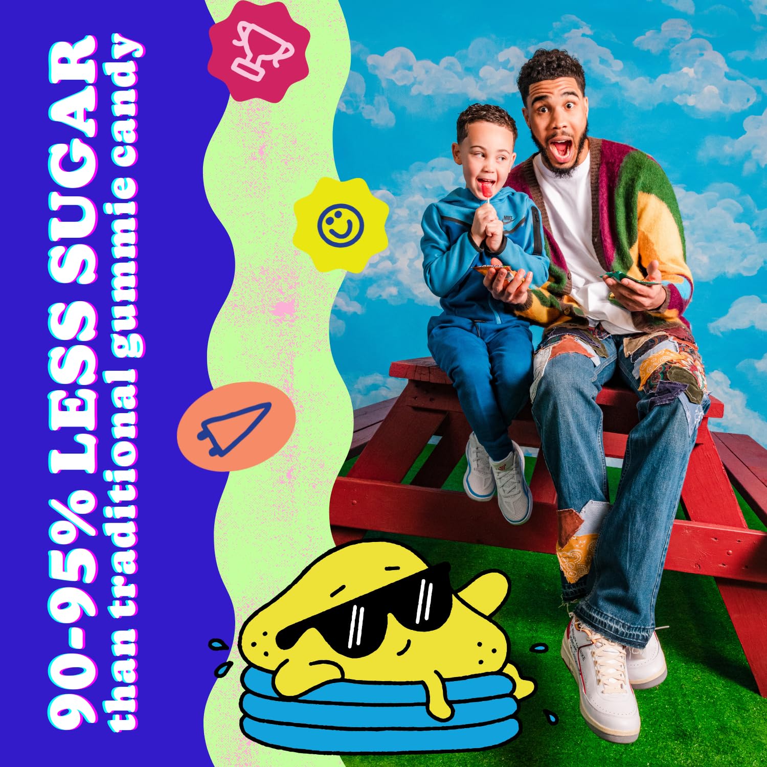 Sugar Free Lollipop Suckers by Jayson Tatum - Enjoy Small Wins Candy | Low Calorie, Non-GMO, Organic Plant-Based Snacks | Lemonade Flavors Variety Pack (12 Count, 4.23 Oz) | Perfect for Keto Diet, Office Treats & Party Favors