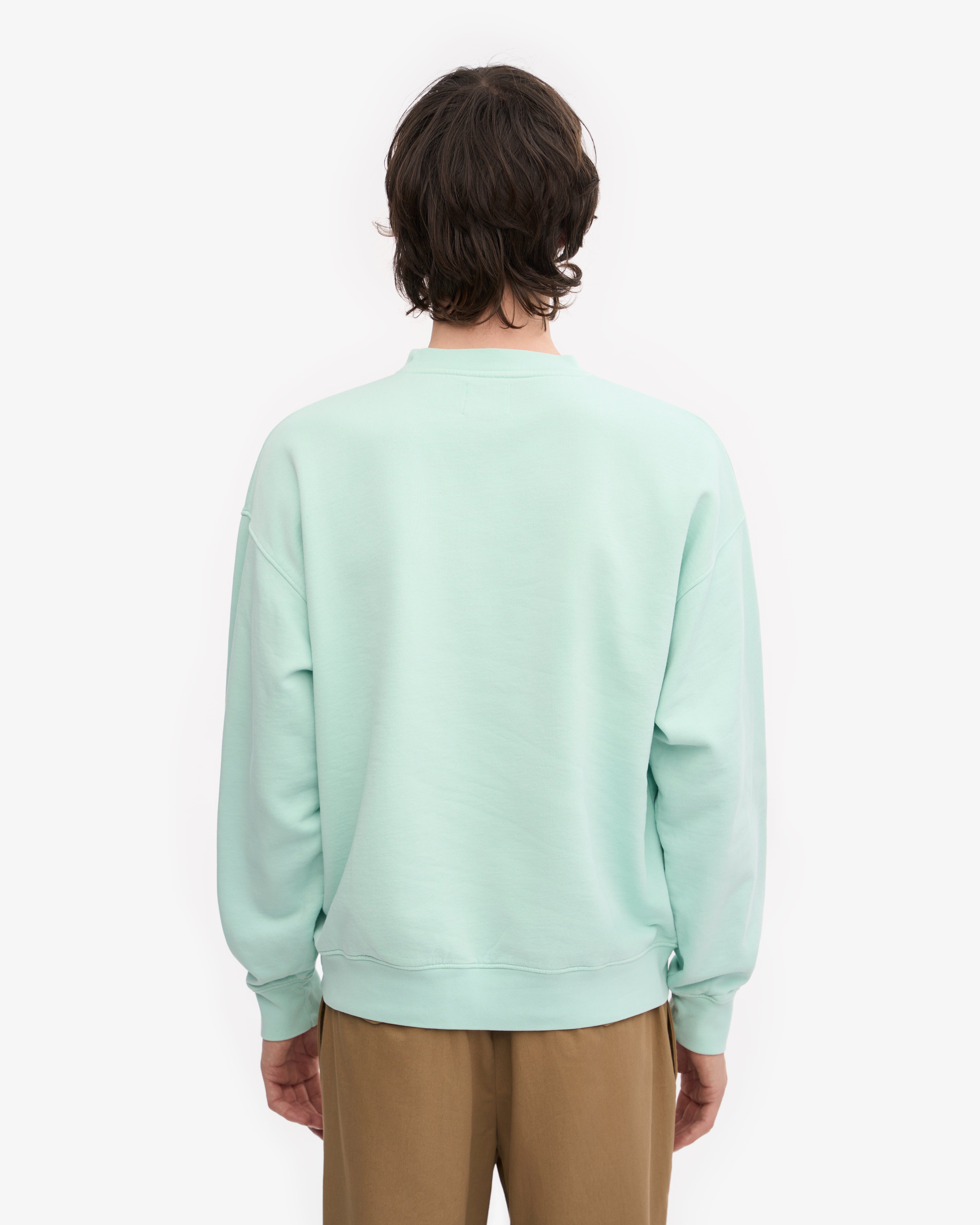 Organic Oversized Crewneck Sweatshirt - Light Aqua | Eco-Friendly Comfort Wear for Casual Outings & Lounge