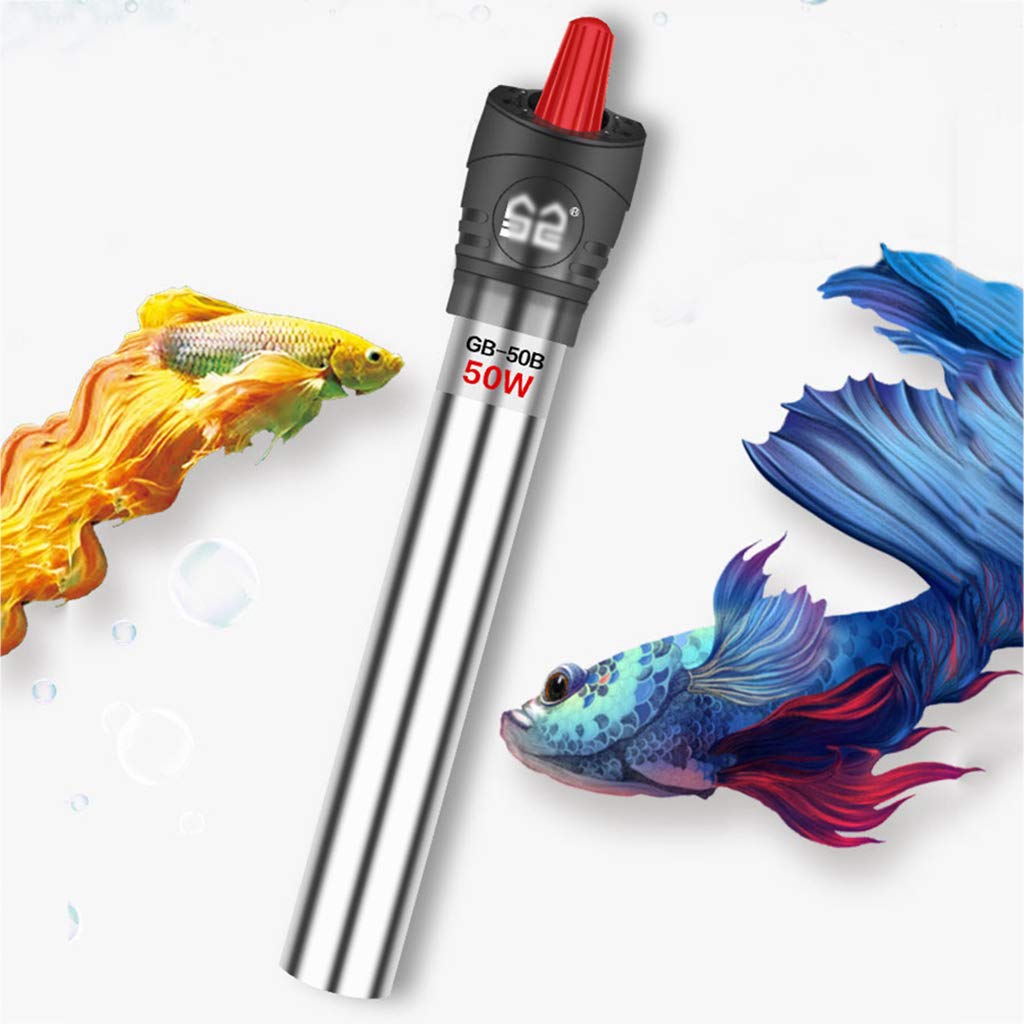 KKYG Stainless Steel Submersible Aquarium Heater - Adjustable Thermostat with Suction Cups for Fish Tanks | Energy Efficient & Safe for Freshwater & Saltwater Aquariums | Perfect for Tropical Fish, Betta Tanks & Aquatic Pets