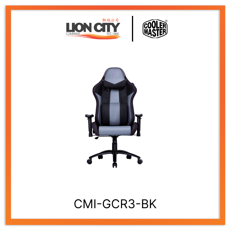 Cooler Master CMI GCR3 BK Gaming Chair - Ergonomic Office Chair with Adjustable Height, Lumbar Support & Headrest - Perfect for PC Gaming, Home Office & Esports (2 Year Warranty)