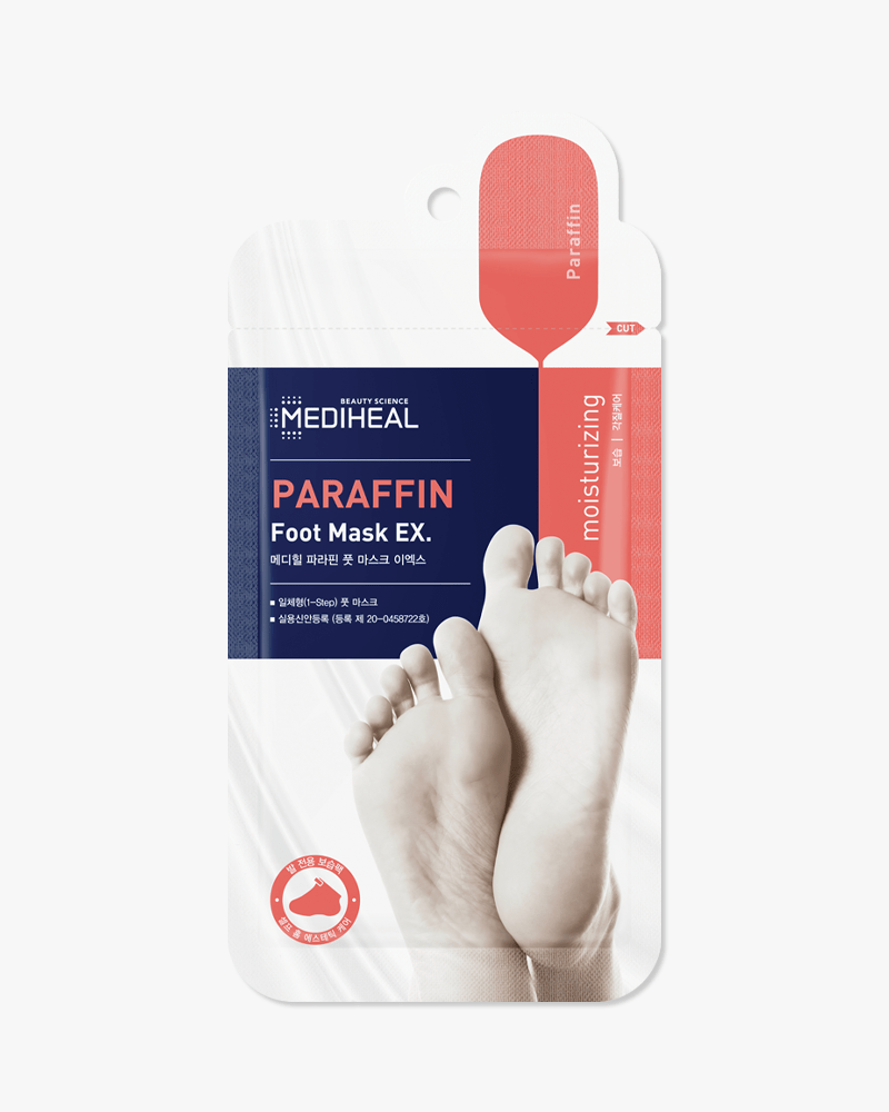 MEDIHEAL Paraffin Foot Mask EX - Deep Moisturizing & Nourishing Foot Care for Cracked Heels & Dry Skin - Perfect for Spa, Pedicure & At-Home Relaxation