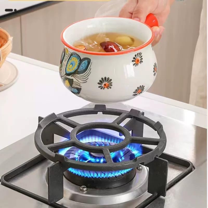 Cast Iron Trivet - Non-Slip Wok Pan Support Stand & Gas Ring Reducer for Kitchen Stove Hobs - Perfect for Coffee Pots, Moka Pots & Cooking Utensils - Durable Kitchen Accessory for Gas Stoves & Countertop Protection