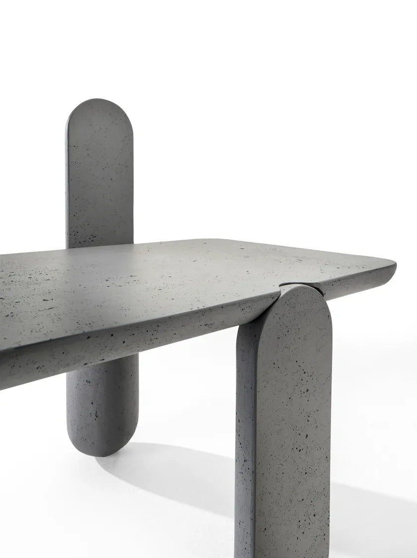 CIMENTO® Lido Bench - Modern Outdoor Concrete Bench for Patio, Garden, and Backyard Decor | Durable Weather-Resistant Seating Furniture