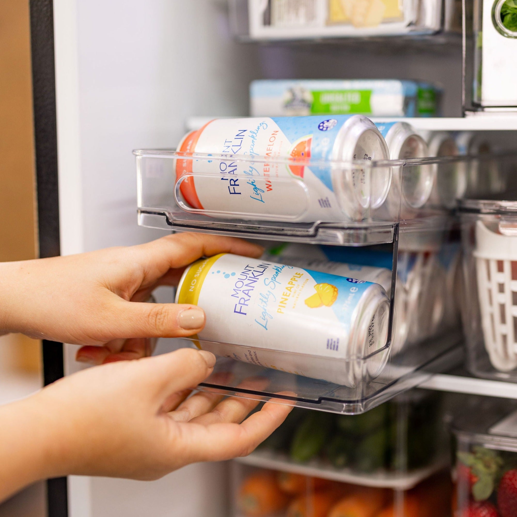 2 Tier Rotating Can Organizer for Large Cans - Space Saving Kitchen Storage Solution for Pantry, Cabinet & Countertop Organization