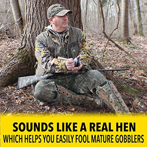Premium Turkey Pot Calls - Realistic Glass & Slate Turkey Calls with Strikers - Hunting Gear for Spring & Fall Turkey Season - Perfect for Woodland & Field Hunting