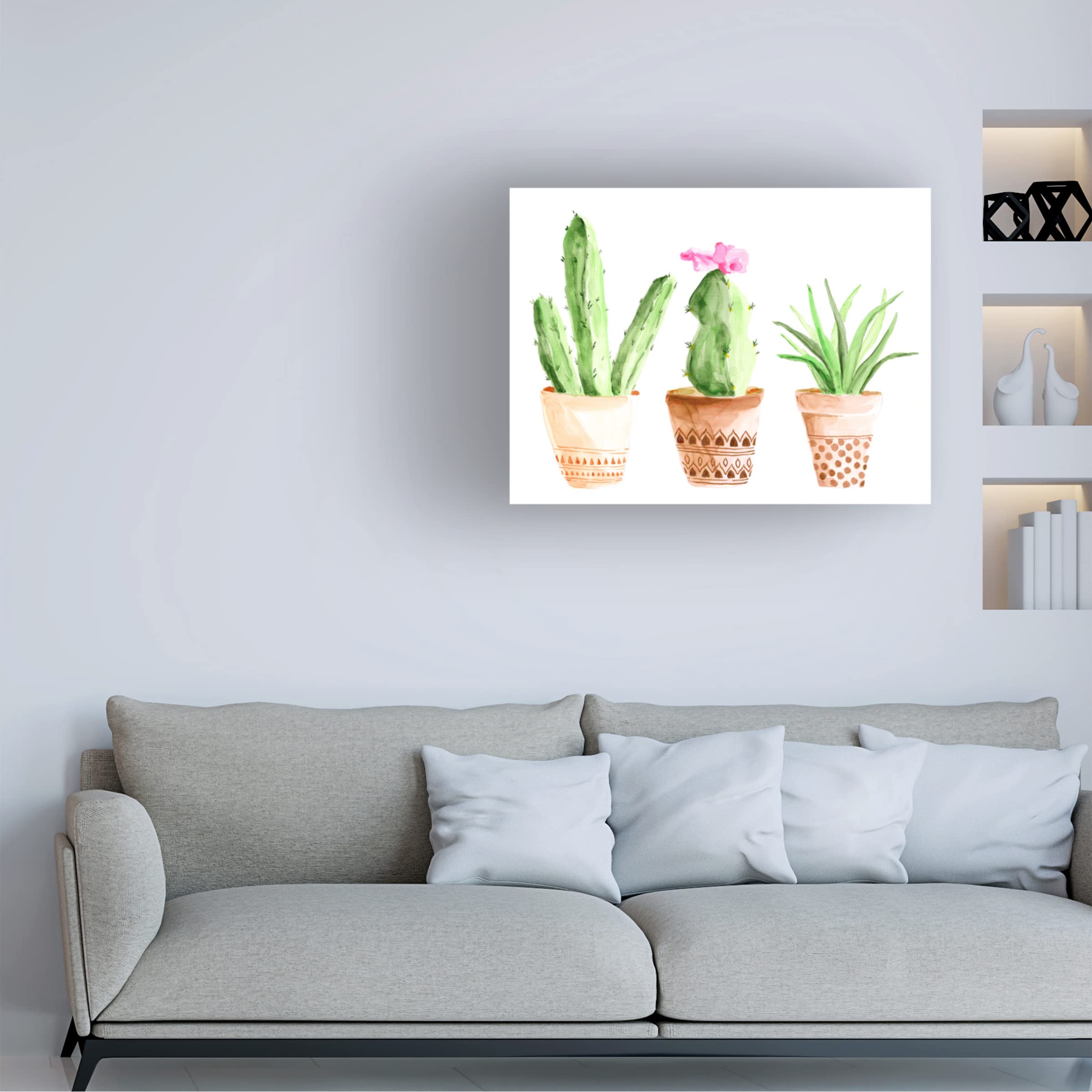Regina Moore 'Patterned Pots II' Canvas Wall Art - Modern Home Decor for Living Room, Bedroom & Office | Trademark Fine Art