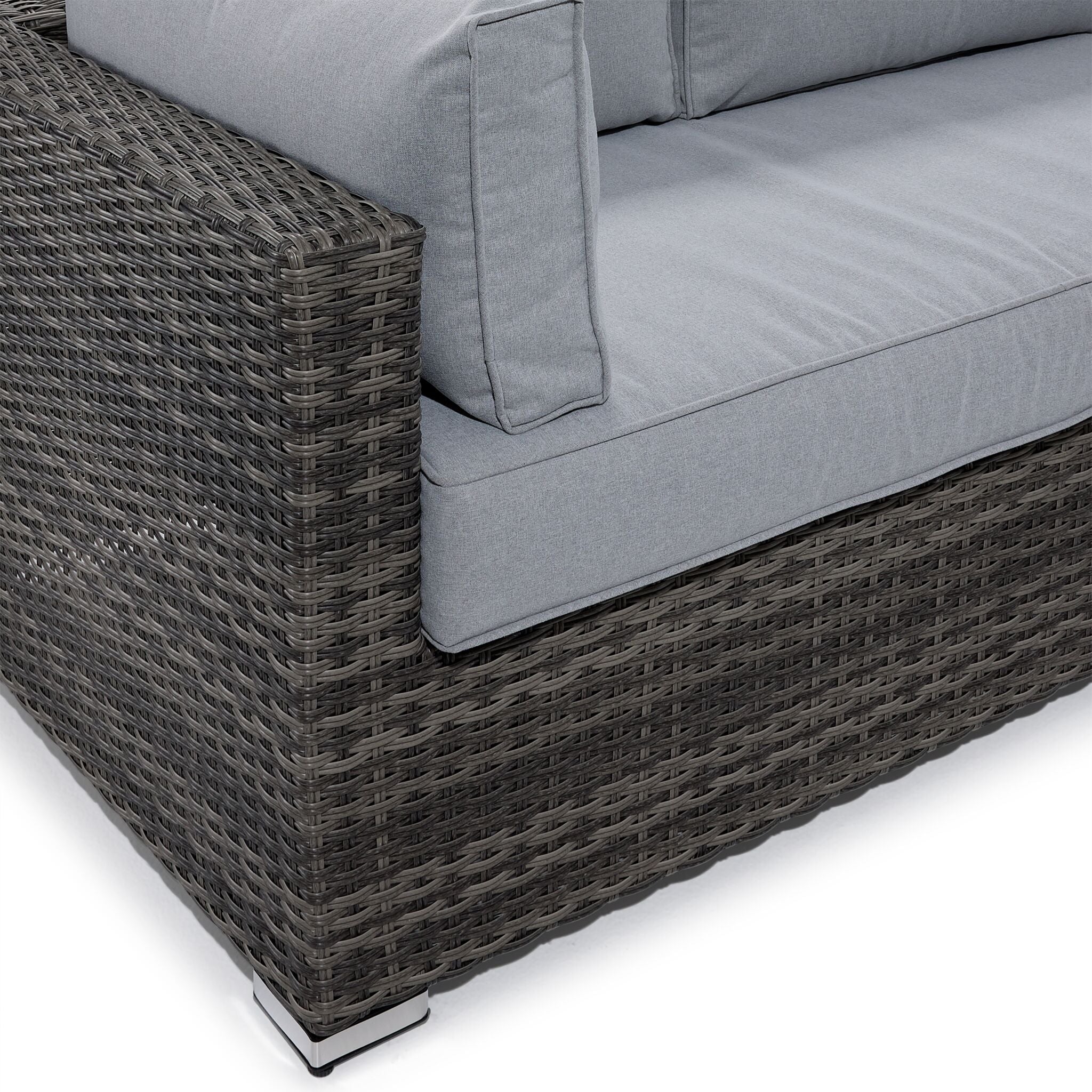 Cove 3-Piece Outdoor Sectional Sofa Set - Dark Grey Patio Furniture for Backyard, Garden & Poolside Relaxation