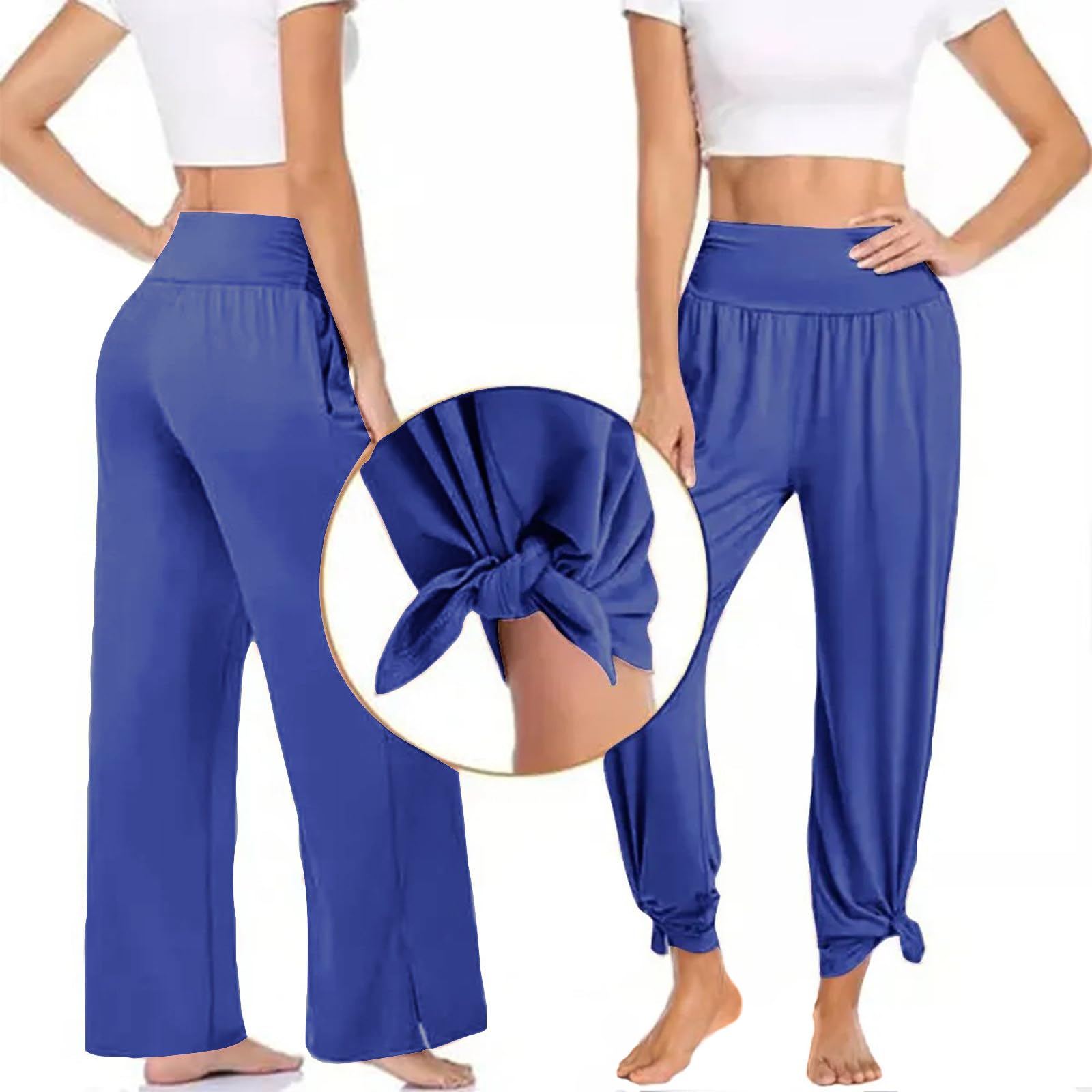 **Women's High Waist Flare Wide Leg Yoga Pants - Stretchy Athletic Trousers for Running, Gym & Casual Wear**