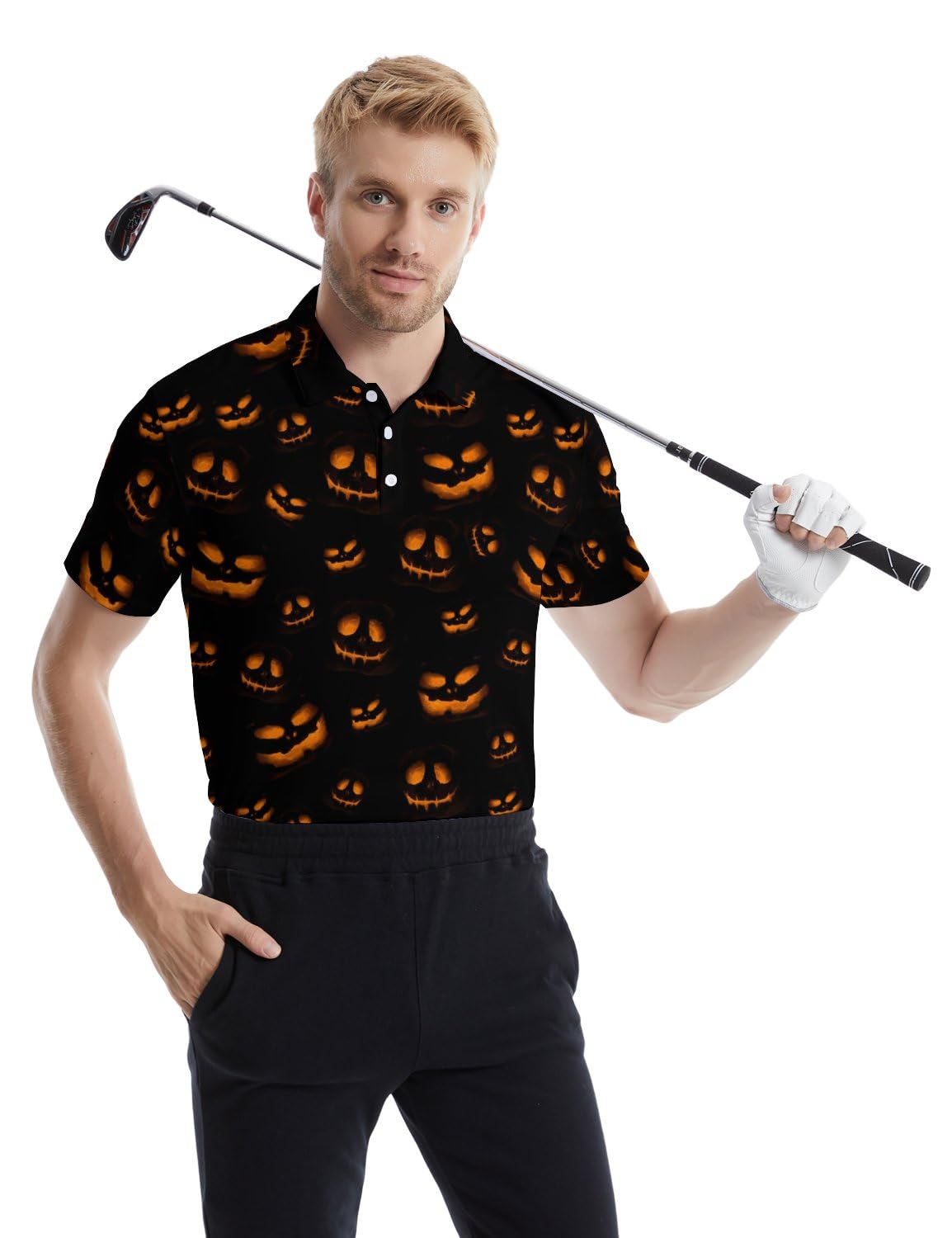Men's Quick Dry Golf Polo Shirt - Breathable & Moisture Wicking Funny Golf Shirts for Men - Perfect for Golfing, Casual Wear & Outdoor Activities