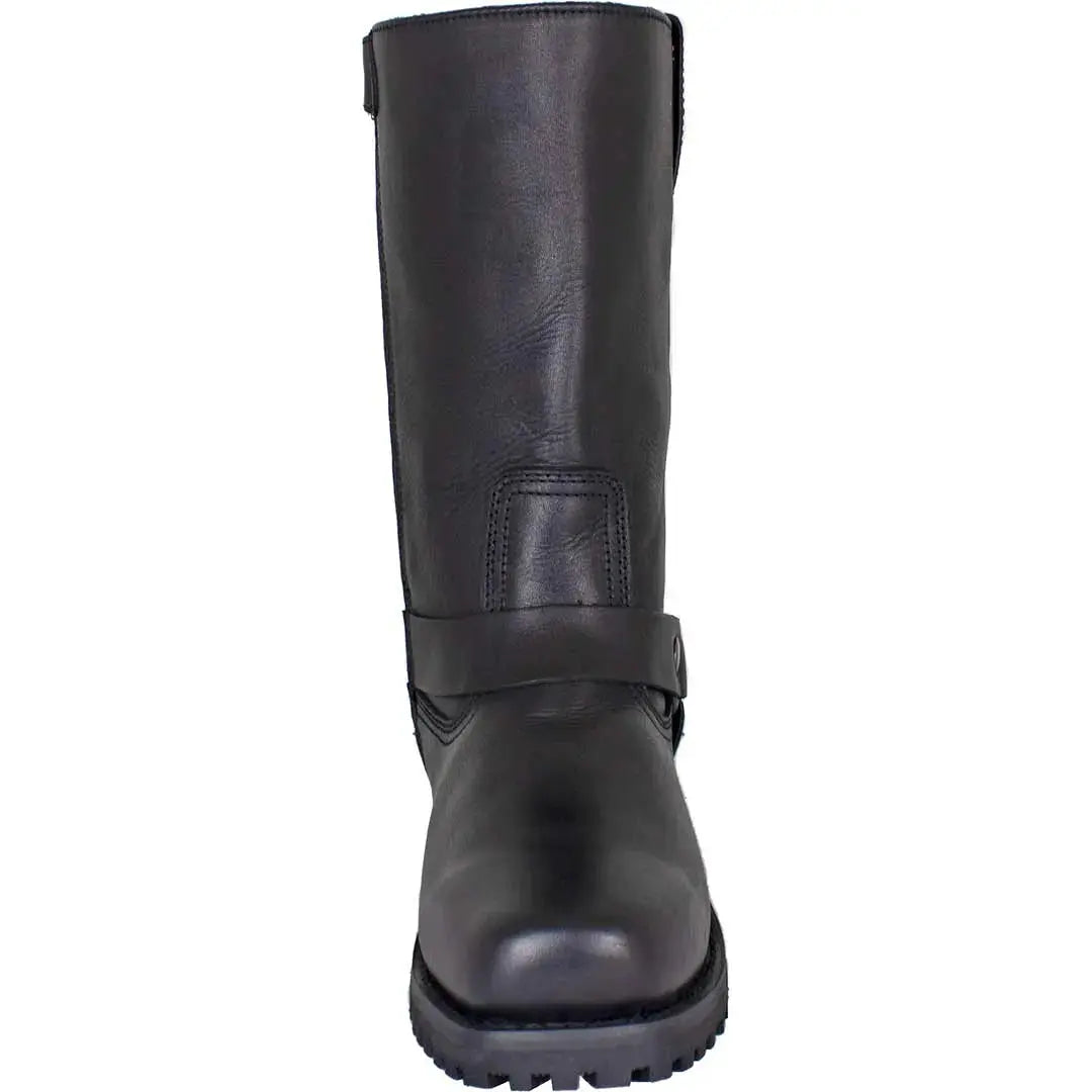 Open Road Men's Harness Motorcycle Boots - Durable Leather Biker Boots for Riding & Cruising - Perfect for Motorcycle Enthusiasts & Road Trips