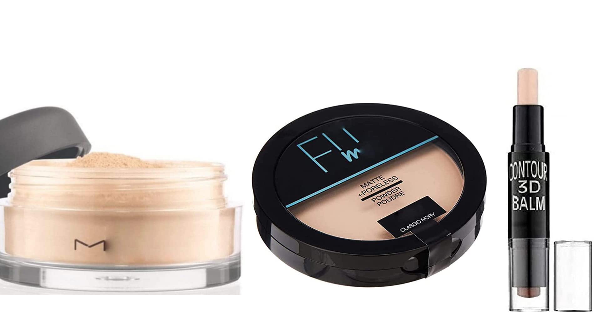 SIRF TUM 7 FiiME POWDER Pore-less Oil Control Compact Powder - Matte Finish Face Powder for All Day Wear - Waterproof Loose Powder with Highlighter & Contour Stick - Perfect for Oily Skin & Makeup Touch-Ups (Cream Highlighter) - Ideal for Daily Use, Special Occasions & Photo Shoots