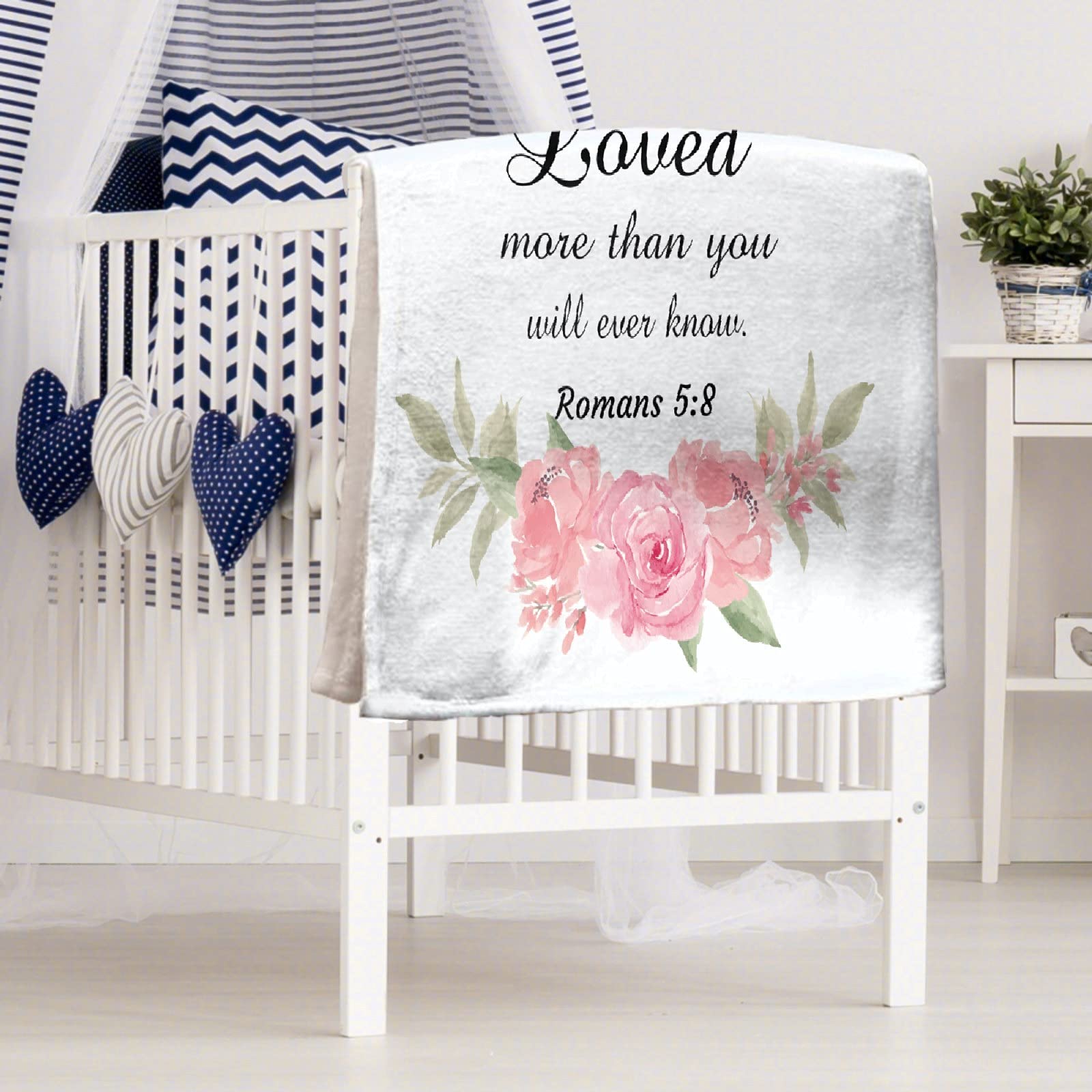 Soft Lightweight Plush Bible Verse Throw Blanket - 60