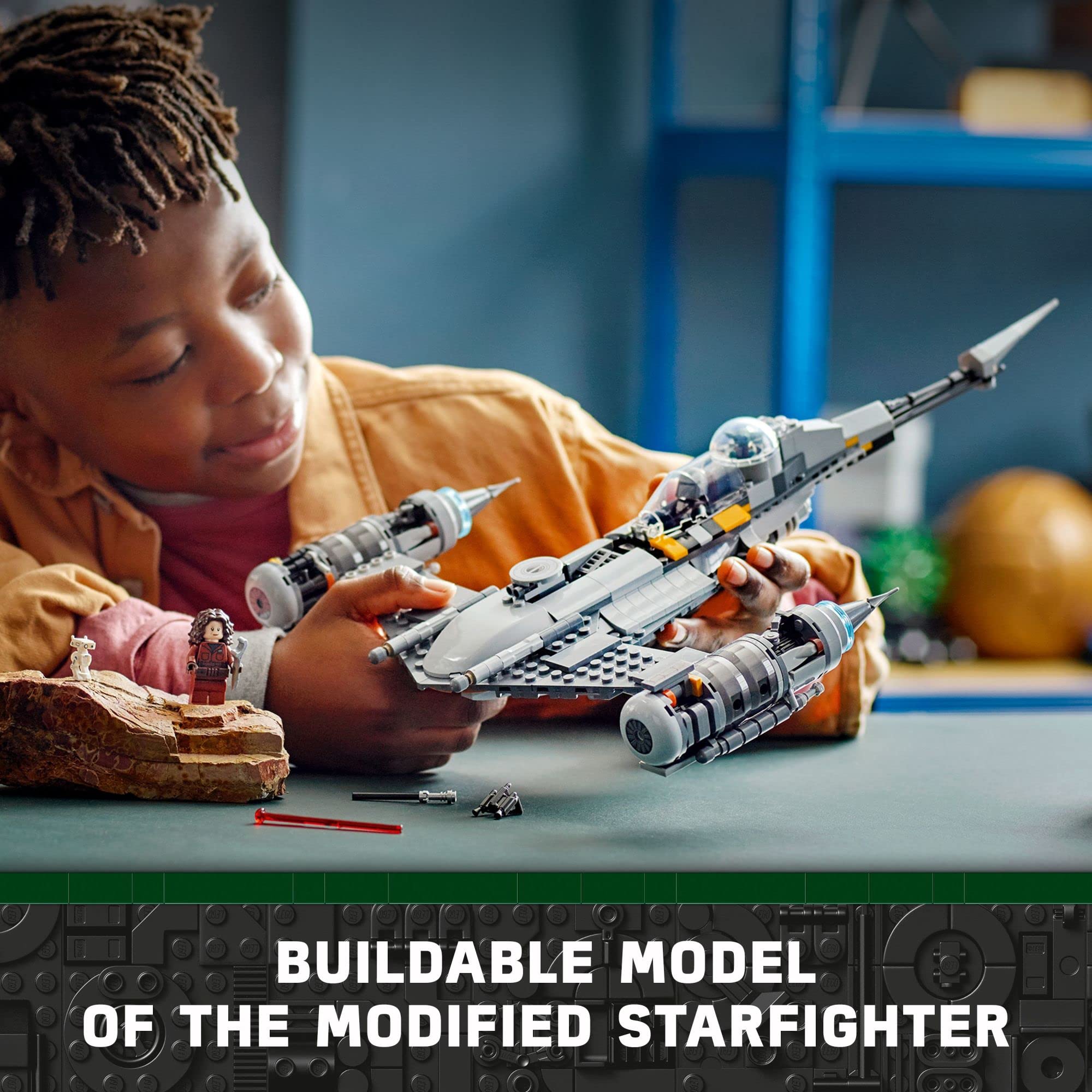 LEGO Star Wars The Mandalorian N-1 Starfighter 75325 Building Kit with Baby Yoda Grogu & Droid Figures - The Book of Boba Fett Collection - Creative STEM Toy for Kids Ages 9+ - Perfect Birthday Gift for Boys & Girls - Build & Display for Star Wars Fans & Collectors
