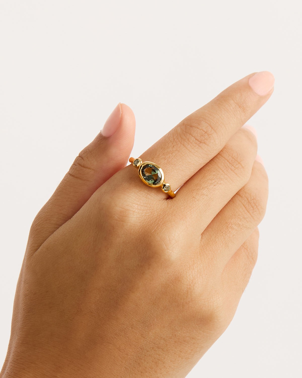 18K Gold Vermeil Radiant Soul Ring - Elegant Forest Design for Women | Perfect for Weddings, Anniversaries & Special Occasions