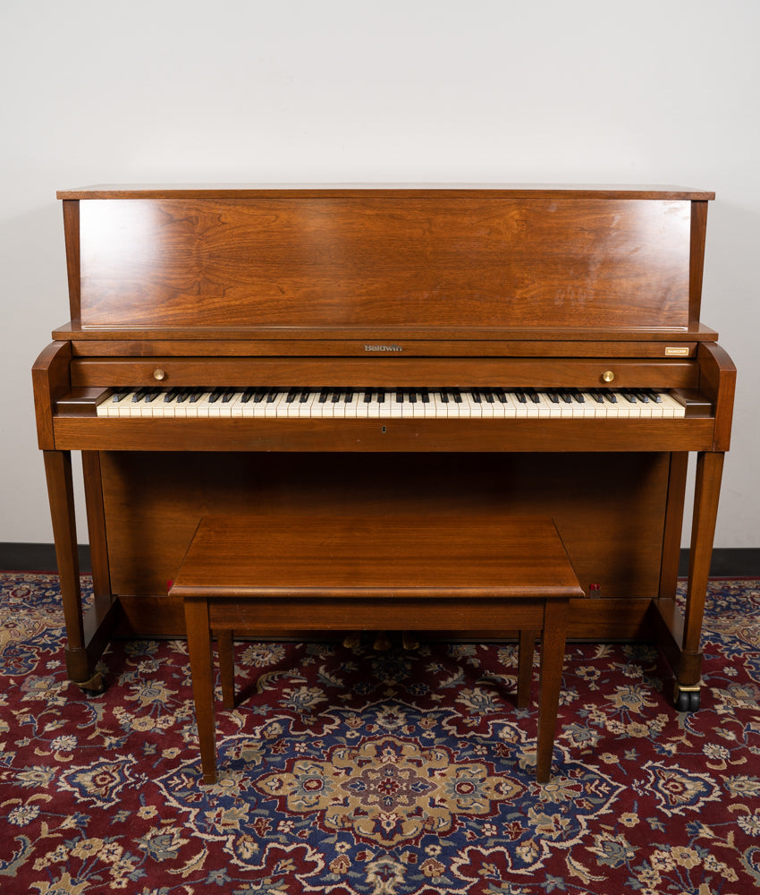 Baldwin 47 B243 Studio Piano - Satin Walnut Finish | Premium Upright Piano for Home & Studio | Perfect for Beginners, Music Lessons & Small Spaces (SN: 365145)