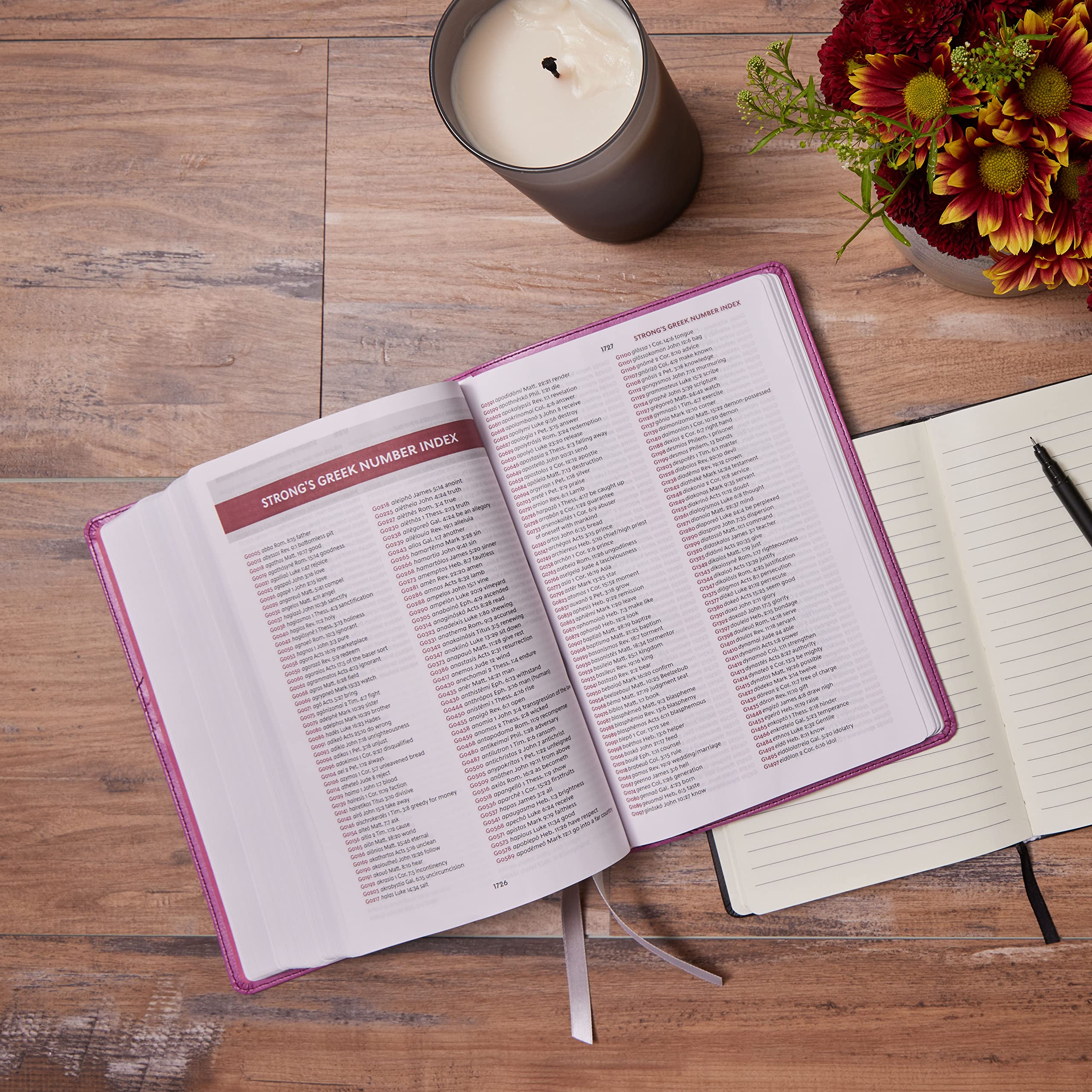 KJV Word Study Reference Bible - Leathersoft Brown Cover, Red Letter Edition with Thumb Index & Comfort Print - 2,000 Keywords for Biblical Understanding | Perfect for Bible Study, Sermon Preparation & Personal Devotion