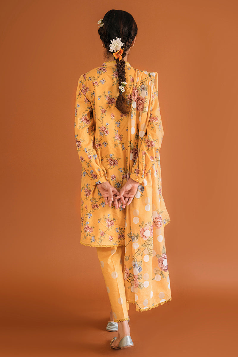 IRIS JOY 3-Piece Printed Lawn Suit for Women - Floral Summer Outfit - Casual & Party Wear - Perfect for Weddings, Picnics & Outdoor Events