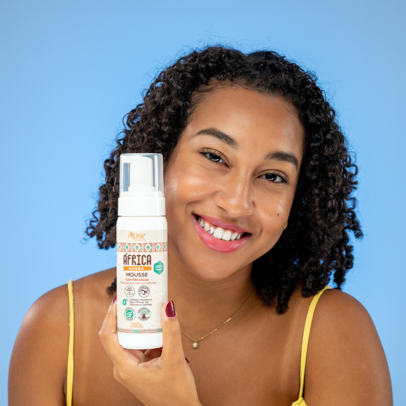 Apse Cosmetics Africa Baobab Mousse 7.1 fl oz - Hydrating & Conditioning Hair Treatment for Dry, Damaged Hair | Perfect for Daily Styling & Frizz Control