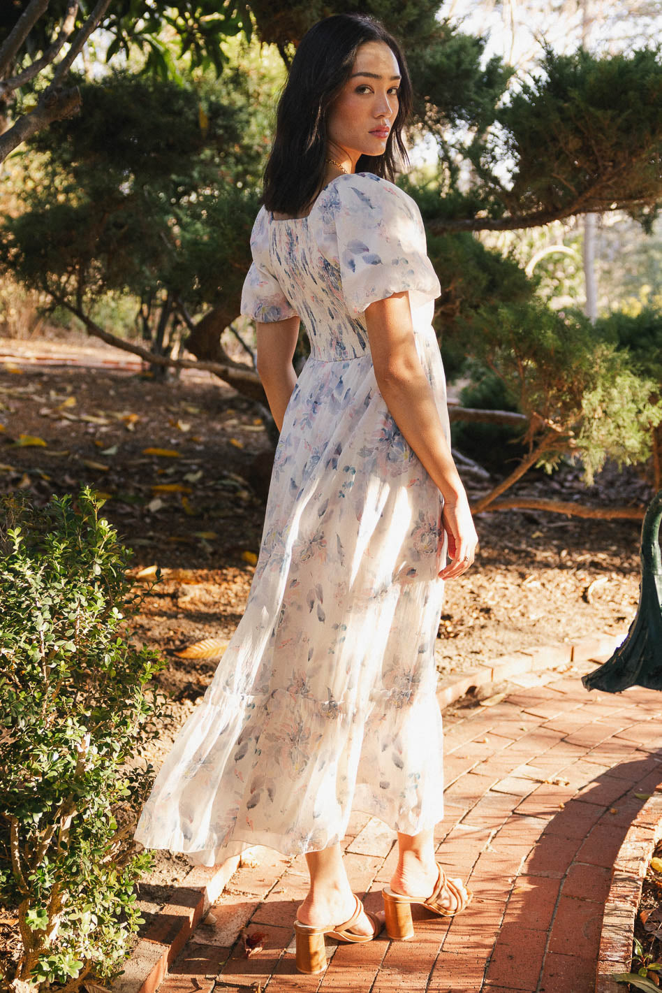 Kendry Floral Maxi Dress in Blue | Women's Summer Boho Flowy Long Dress | Perfect for Beach Vacations, Weddings & Date Nights