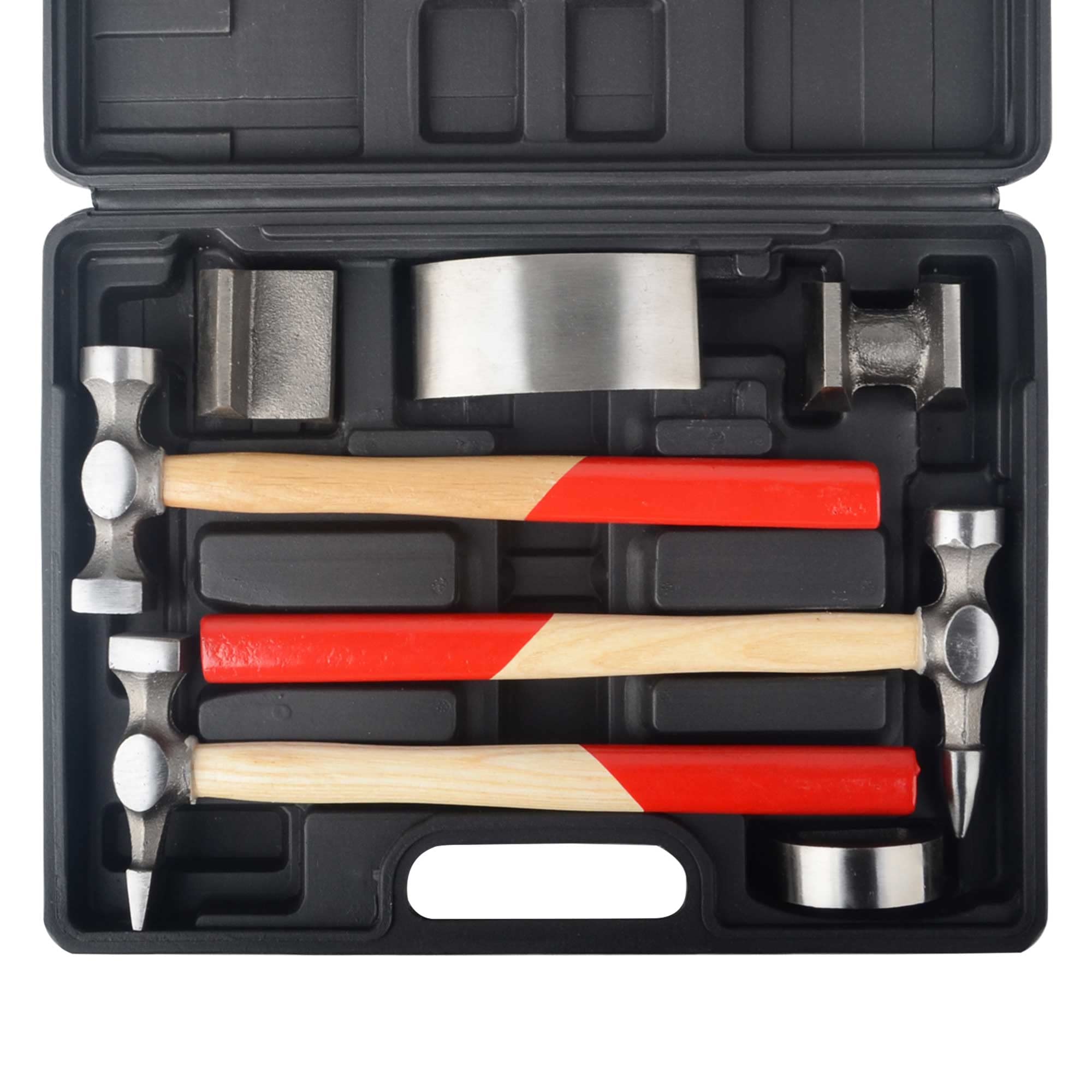 7Pcs Auto Body Repair Tool Kit - Professional Panel Beating Hammer & Dolly Set for Car Dent Removal, Fender Repair | Perfect for DIY Auto Body Work, Collision Repair & Metal Shaping Projects