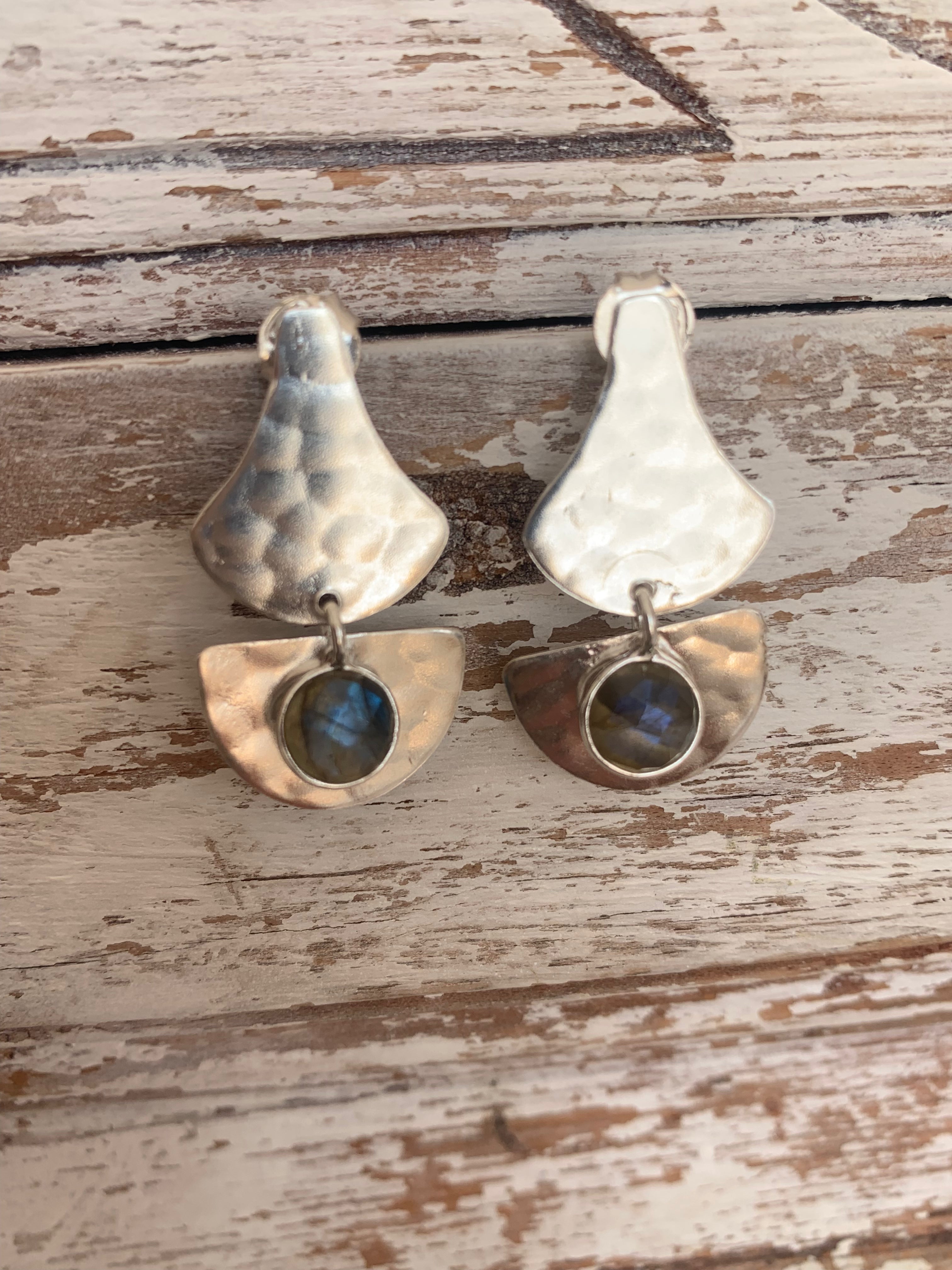 Authentic Iceland Silver Labradorite Gemstone Designer Earrings – Elegant Handmade Jewelry for Women, Perfect for Parties & Special Occasions