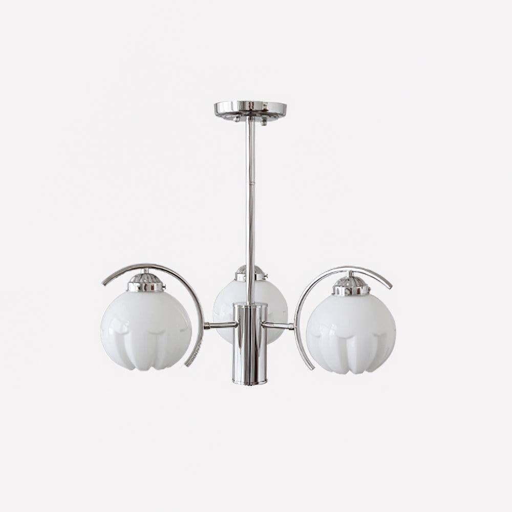 Chrome+White Glass