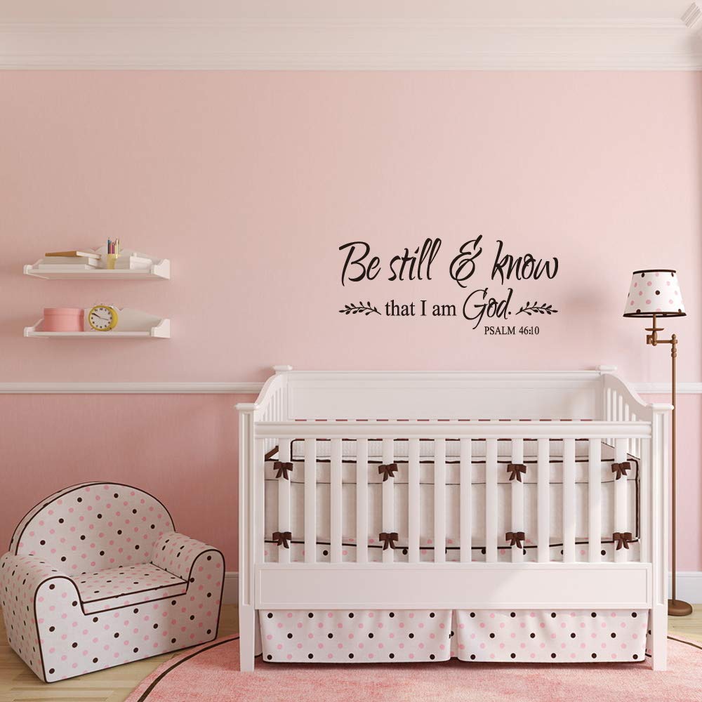 Bible Verse Wall Decal - Psalm 46:10 Christian Decor for Prayer Room